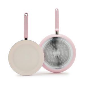 Rio Advanced Ceramic Nonstick 10 & 12 Frypan Set | Pink