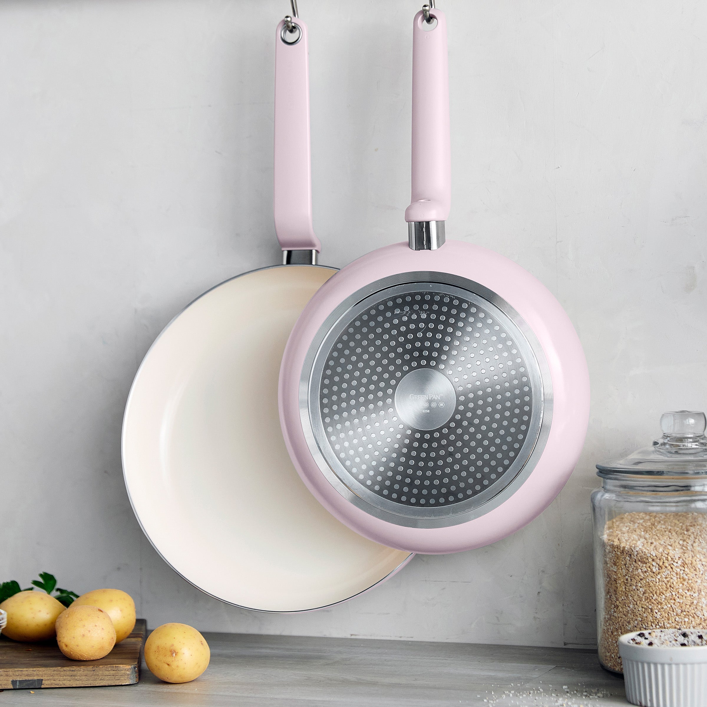 Rio Advanced Ceramic Nonstick 10 & 12 Frypan Set | Pink - Image 2
