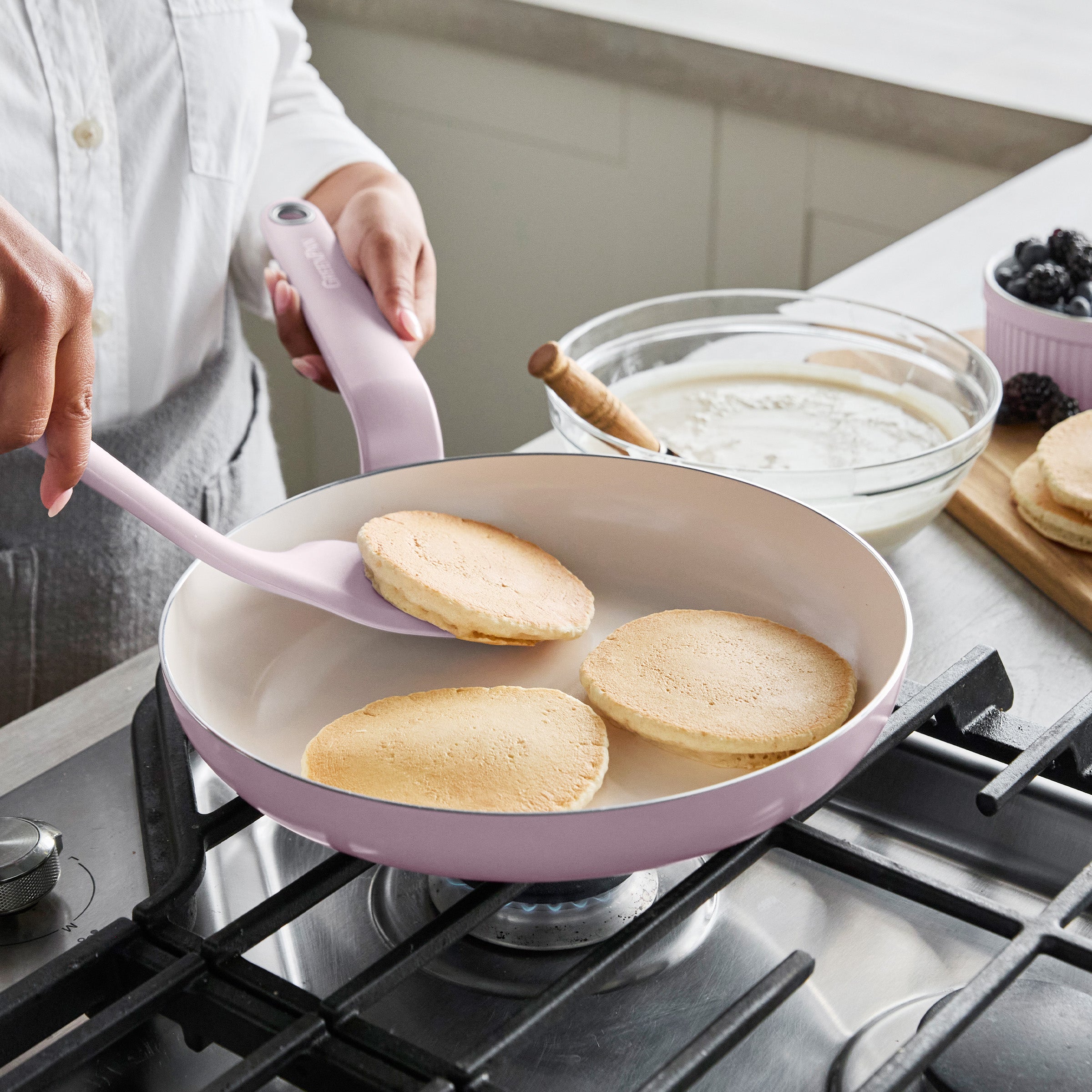 Rio Advanced Ceramic Nonstick 10 & 12 Frypan Set | Pink - Image 3