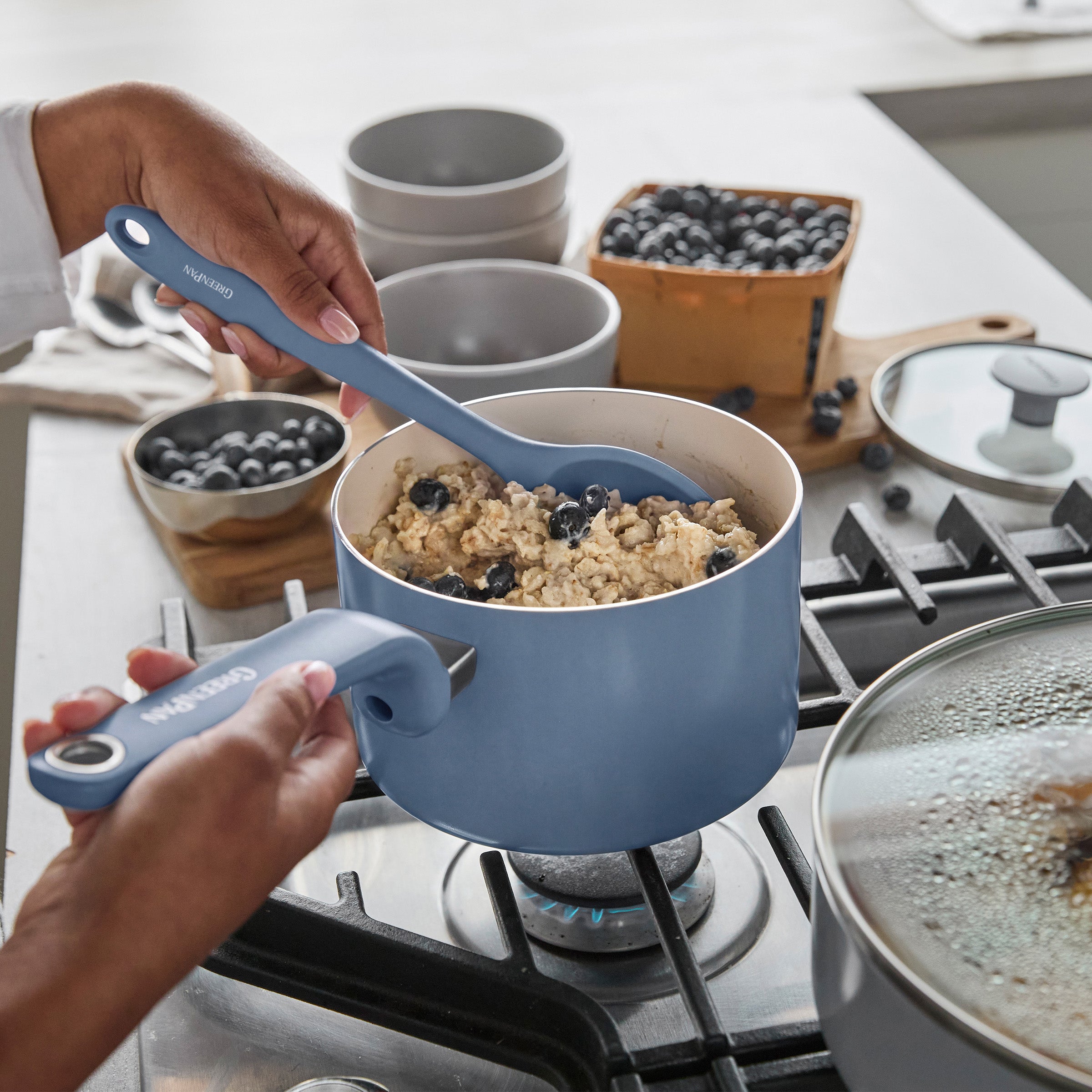 Rio Advanced Ceramic Nonstick 10-Piece Cookware Set | Dutch Blue - Image 6