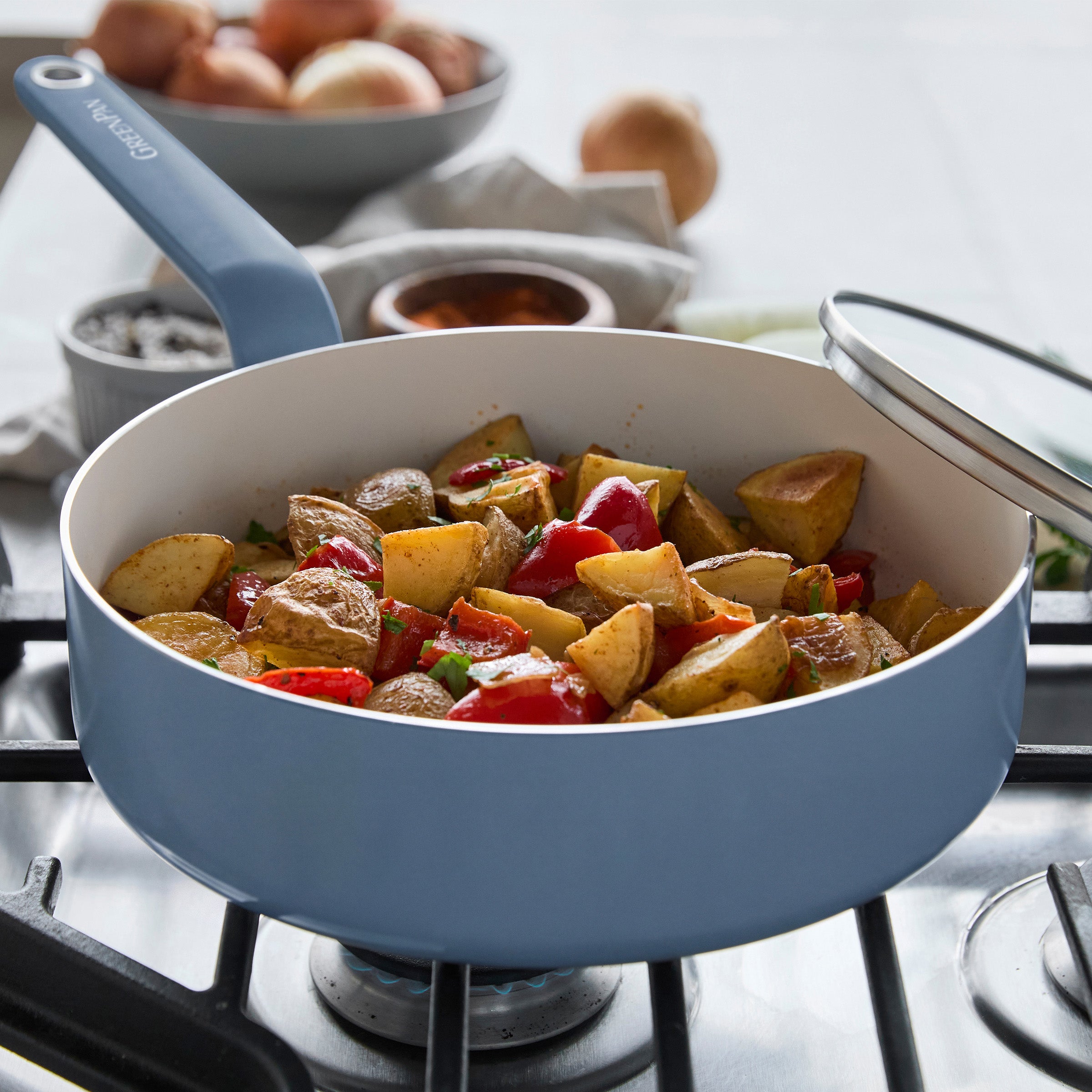 Rio Advanced Ceramic Nonstick 10-Piece Cookware Set | Dutch Blue - Image 7