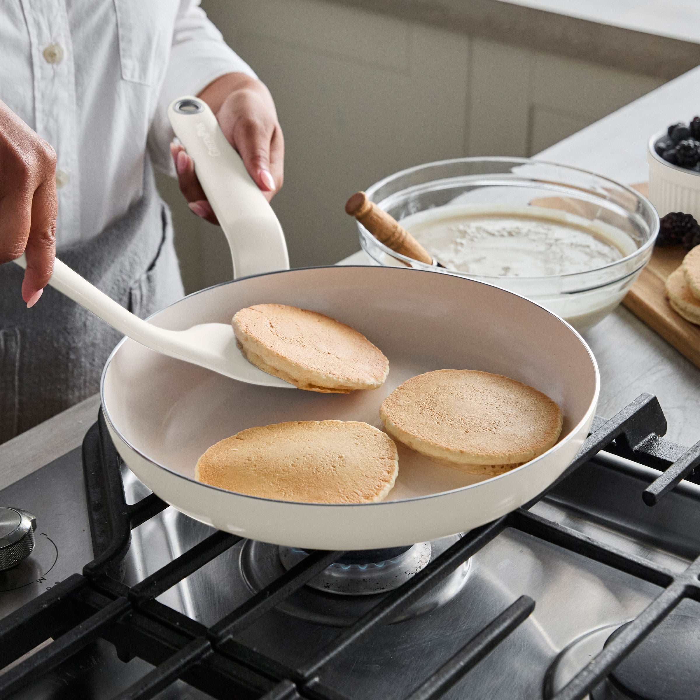 Rio Advanced Ceramic Nonstick 12 Frypan | Cream - Image 4