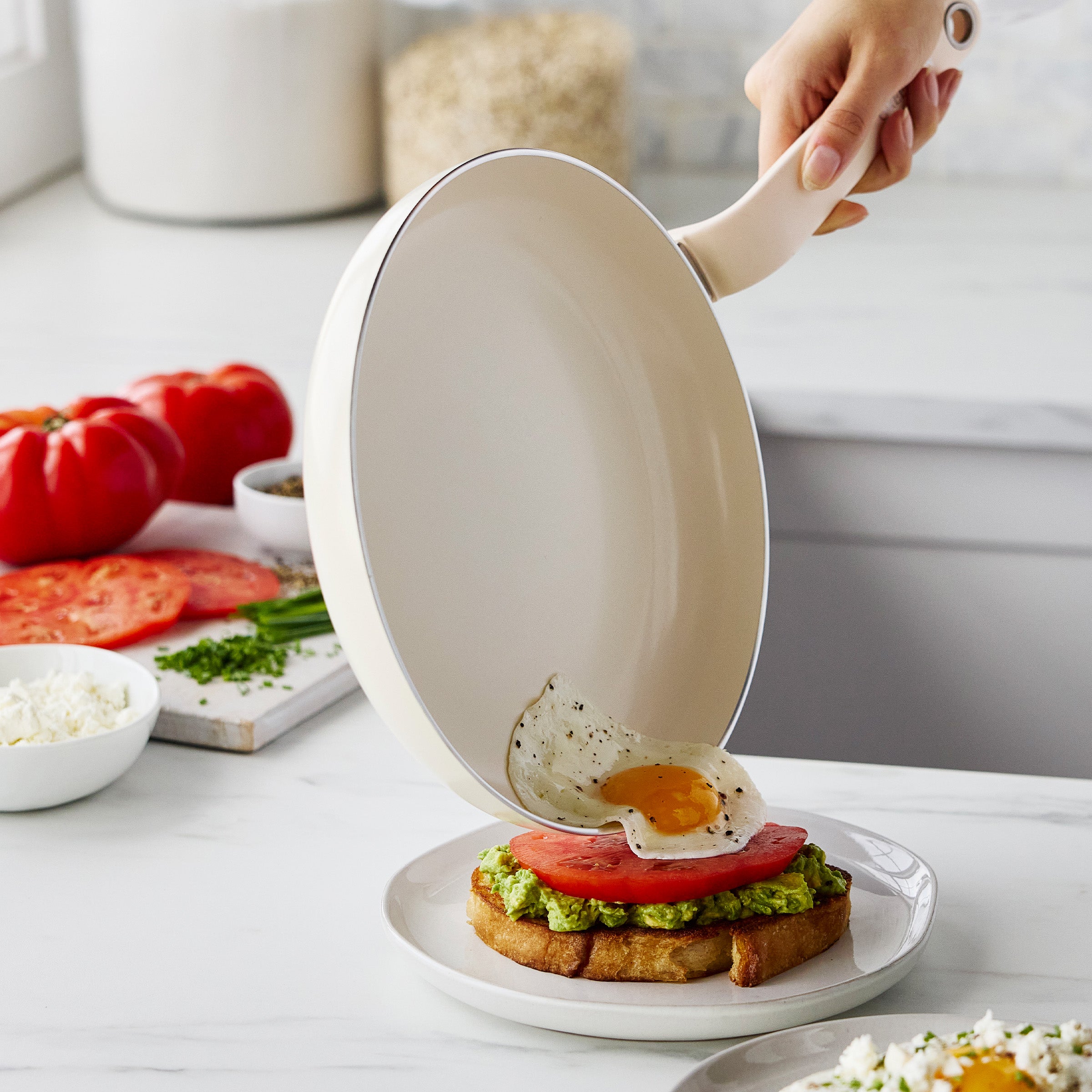 Rio Advanced Ceramic Nonstick 10 Frypan | Cream - Image 3