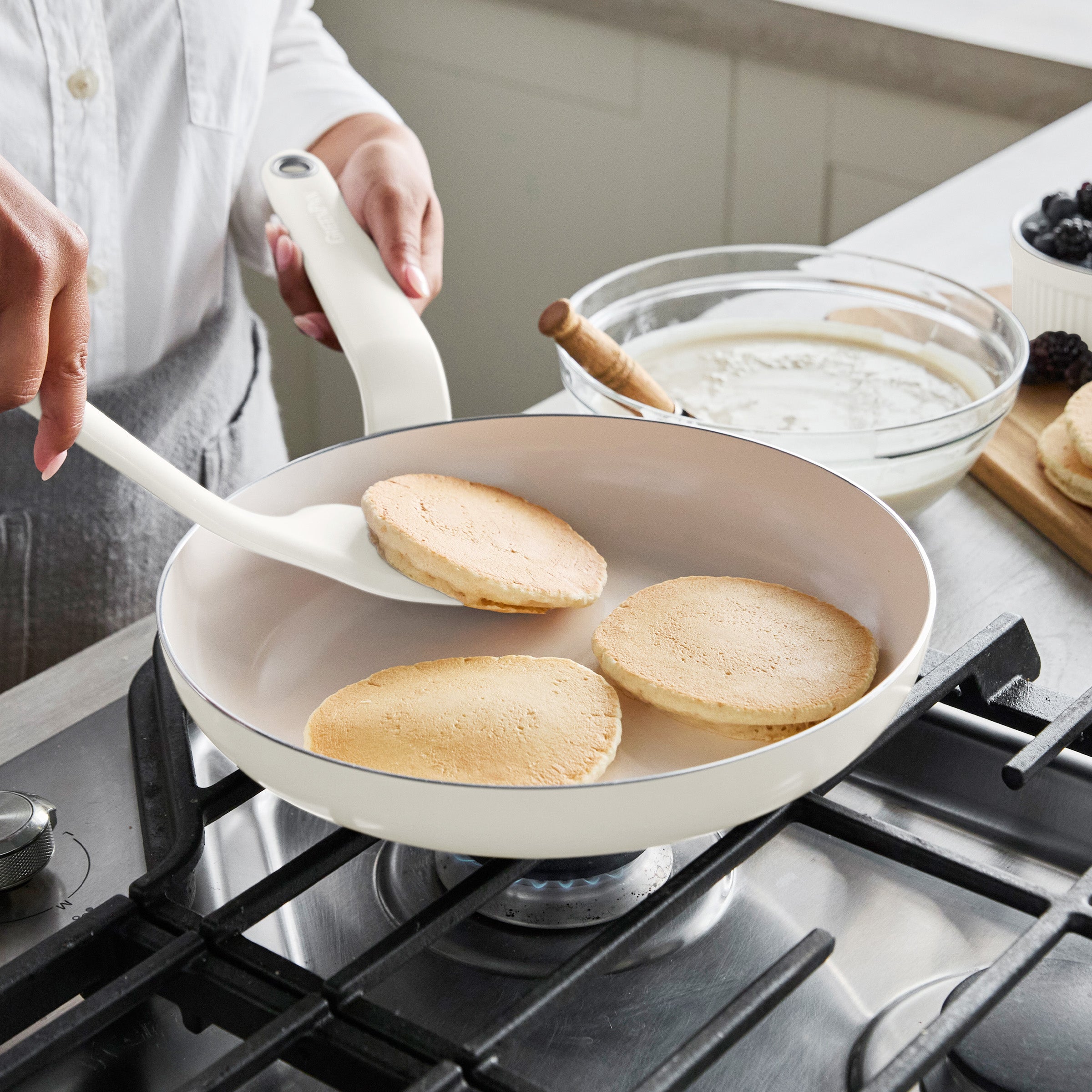 Rio Advanced Ceramic Nonstick 10 Frypan | Cream - Image 4