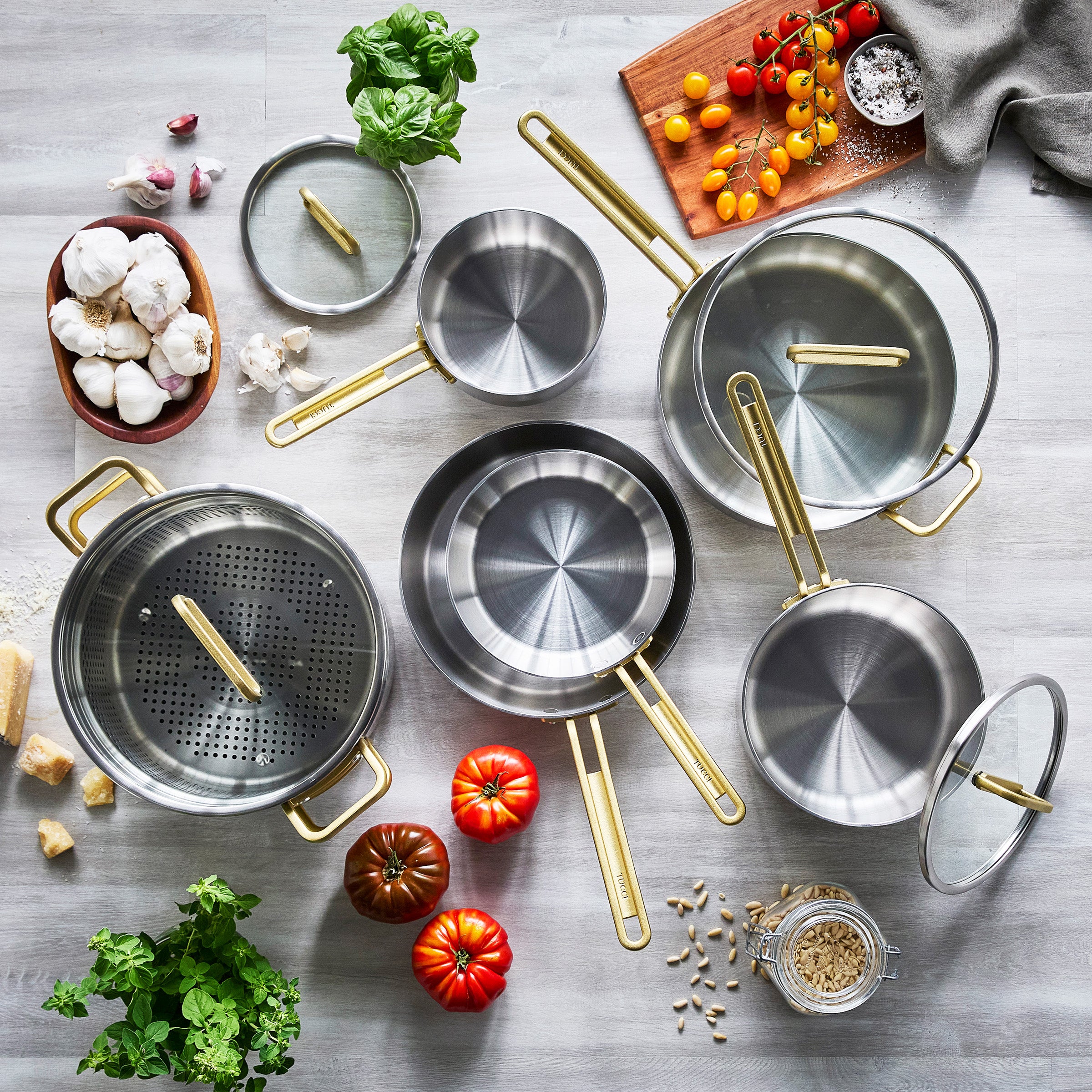 Stanley Tucci™ Uncoated Stainless Steel 11-Piece Cookware Set - Image 10