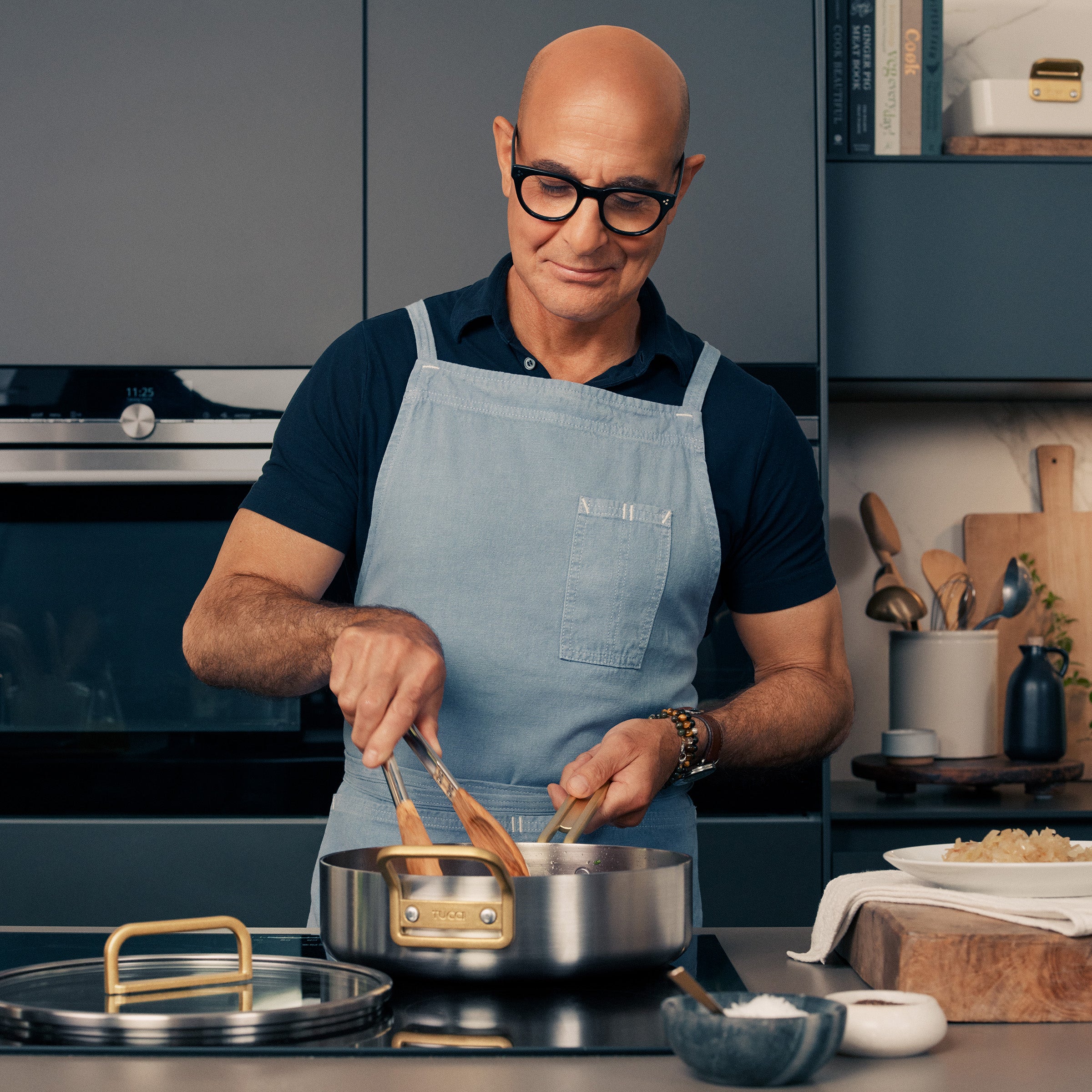 Stanley Tucci™ Uncoated Stainless Steel 11-Piece Cookware Set - Image 2