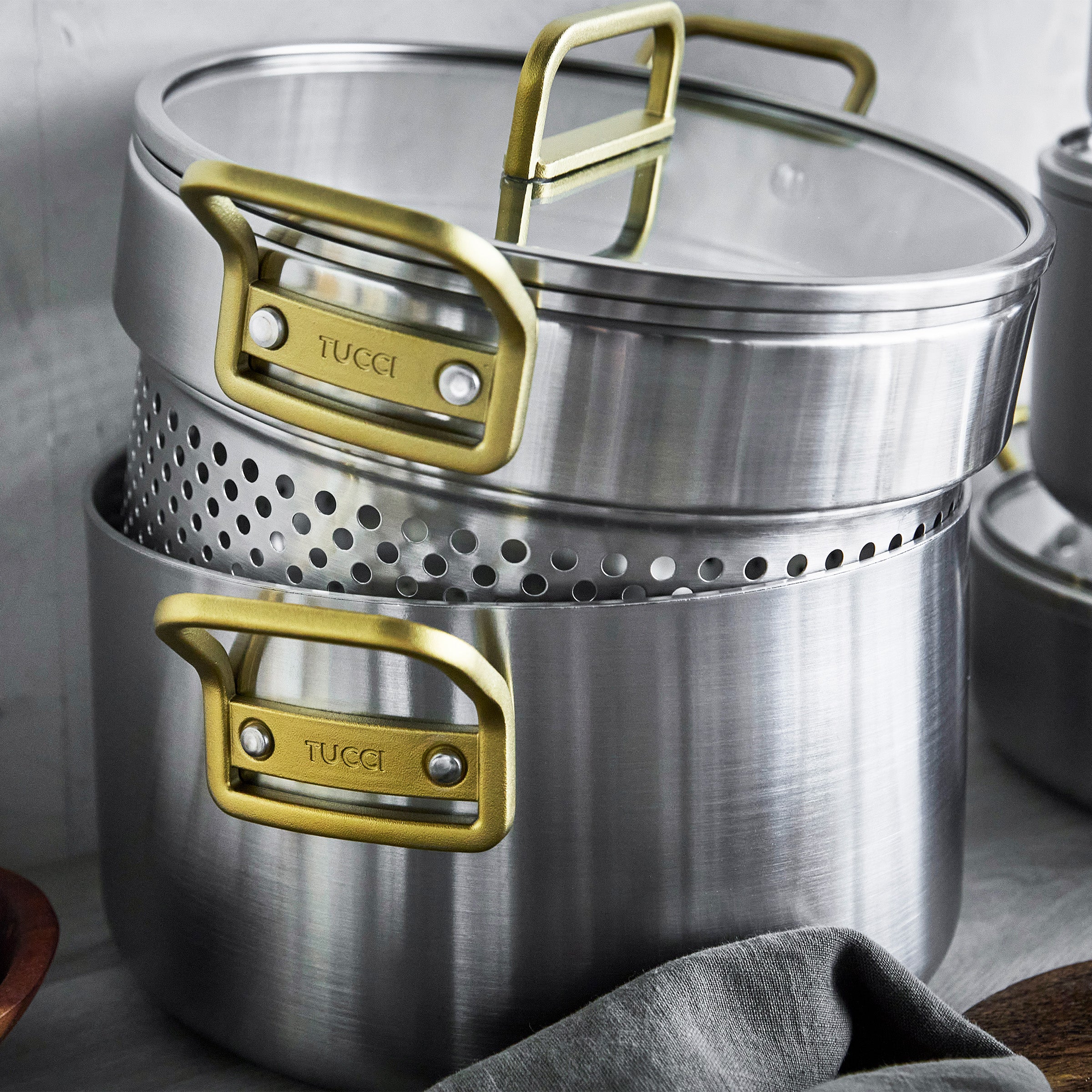 Stanley Tucci™ Uncoated Stainless Steel 11-Piece Cookware Set - Image 6