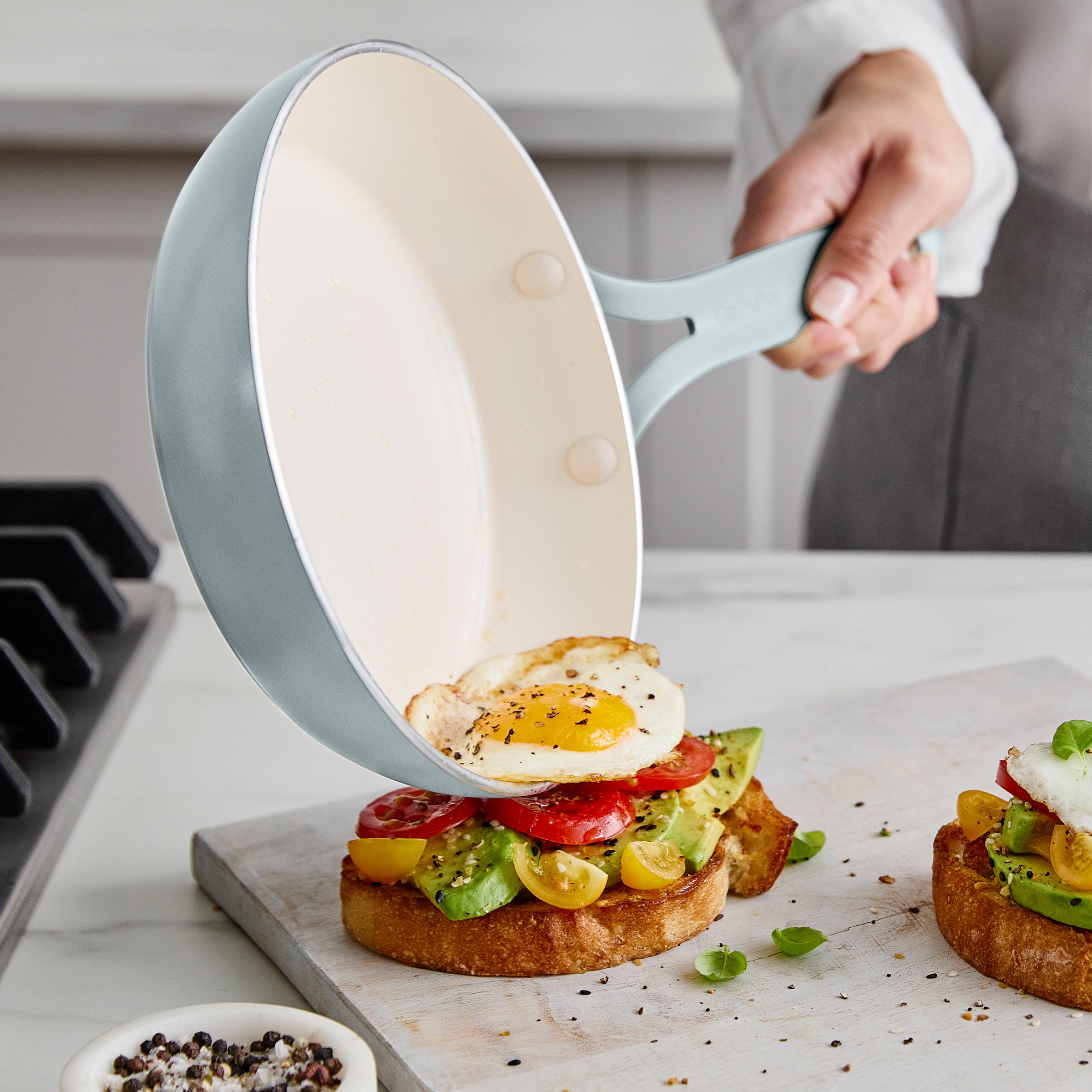 Nova Gallery Ceramic Nonstick 10-Piece Cookware Set | Coastline - Image 3