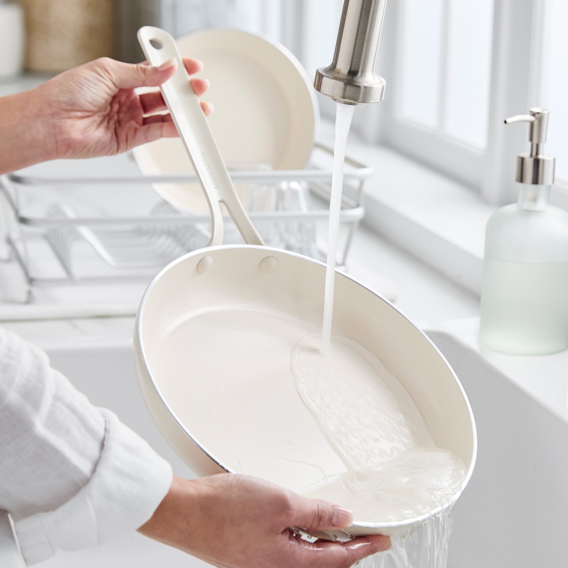 Nova Gallery Ceramic Nonstick 10-Piece Cookware Set | Cream - Image 12