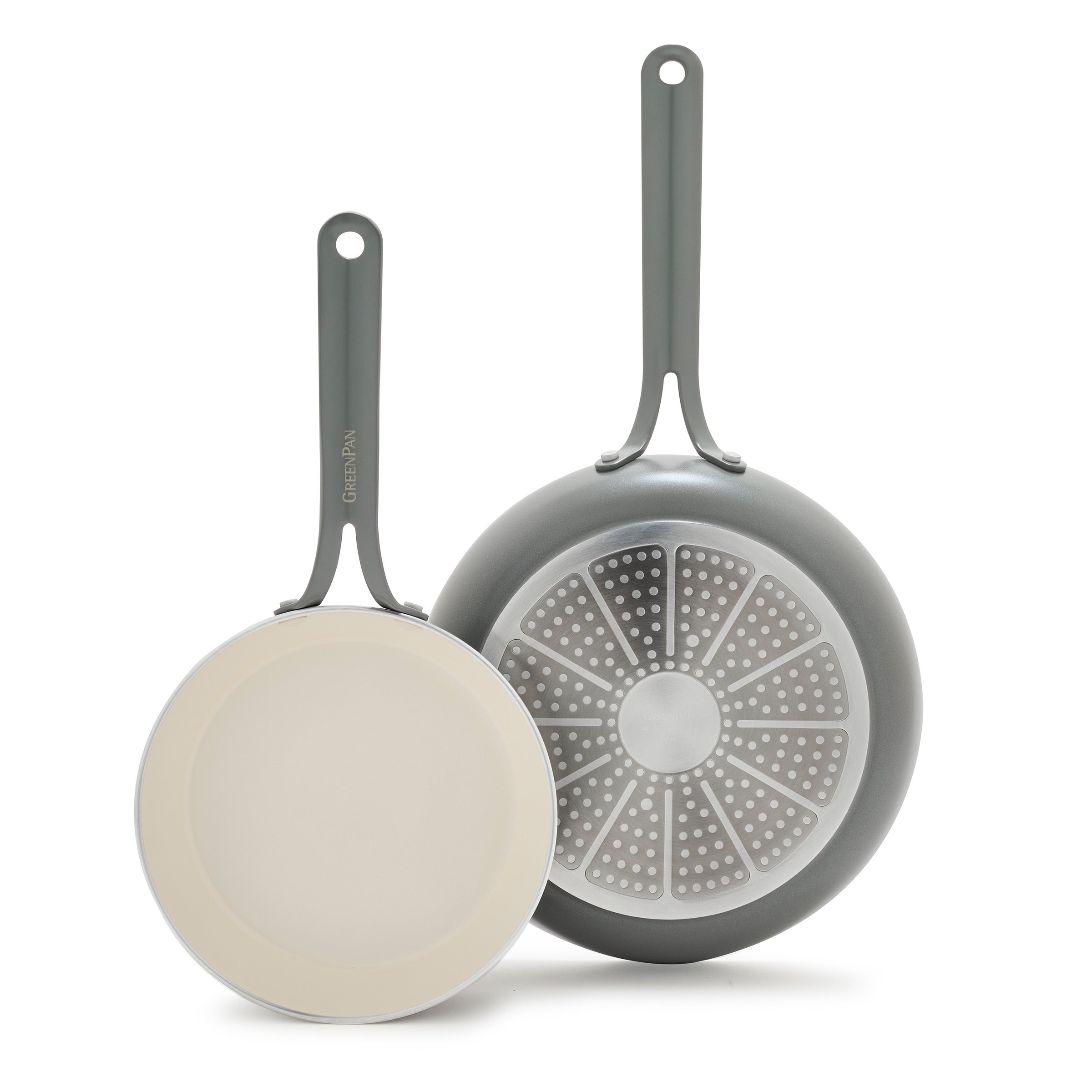 Nova Gallery Ceramic Nonstick 8 and 10 Frypan Set | Gray
