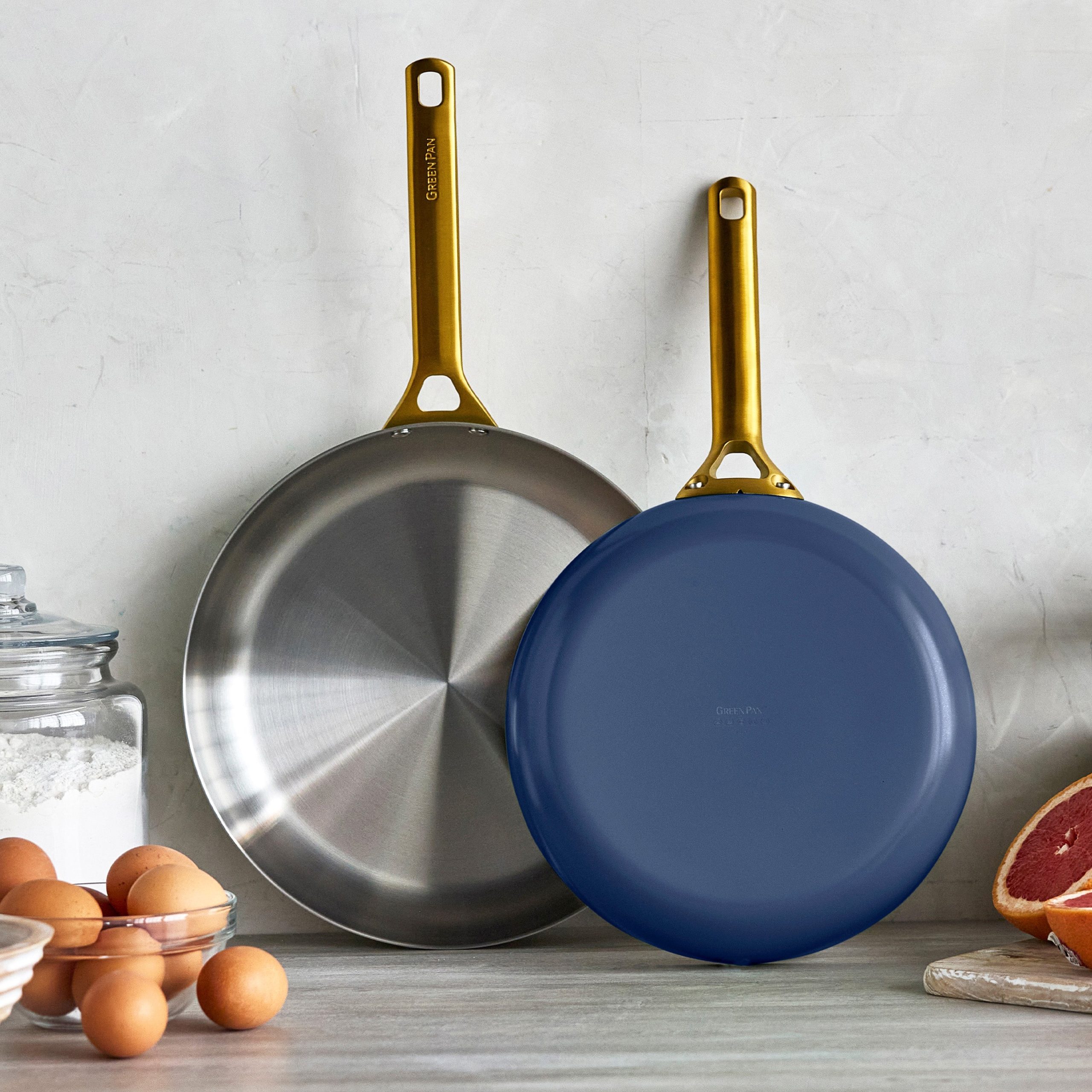 Reserve Pro Uncoated Stainless Steel 10 and 12 Frypan Set | Twilight - Image 2