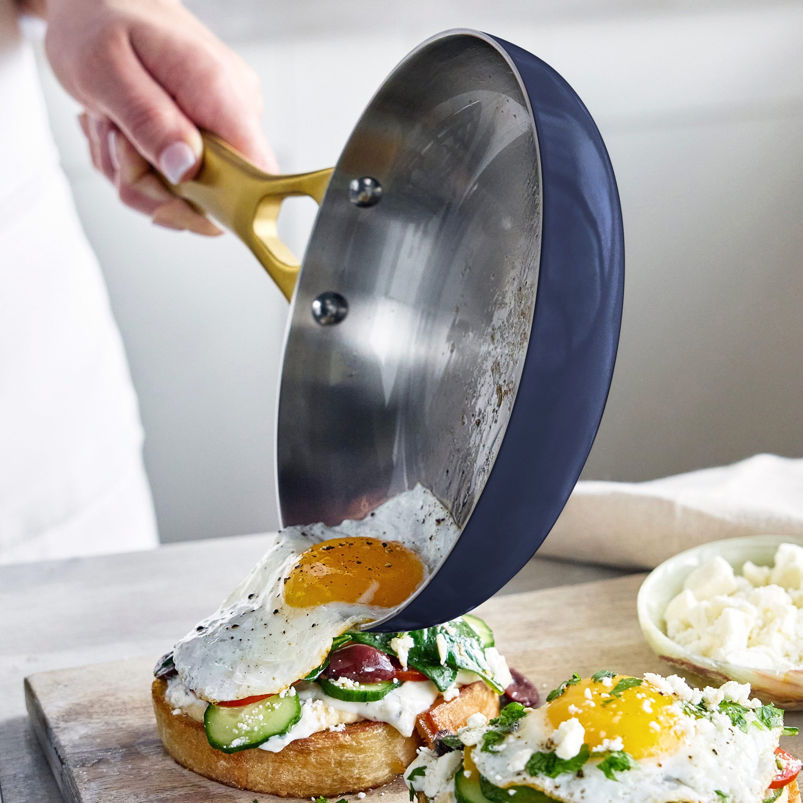 Reserve Pro Uncoated Stainless Steel 10 and 12 Frypan Set | Twilight - Image 3