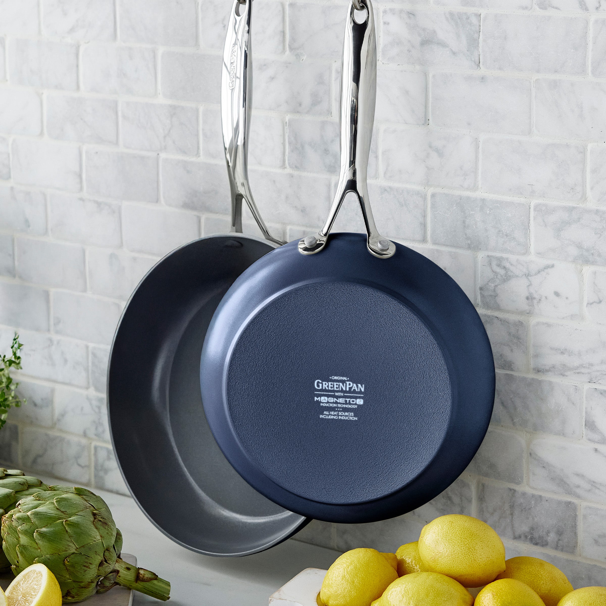 Valencia Pro Ceramic Nonstick 9.5 and 11 Frypan Set | Twilight - Image 3