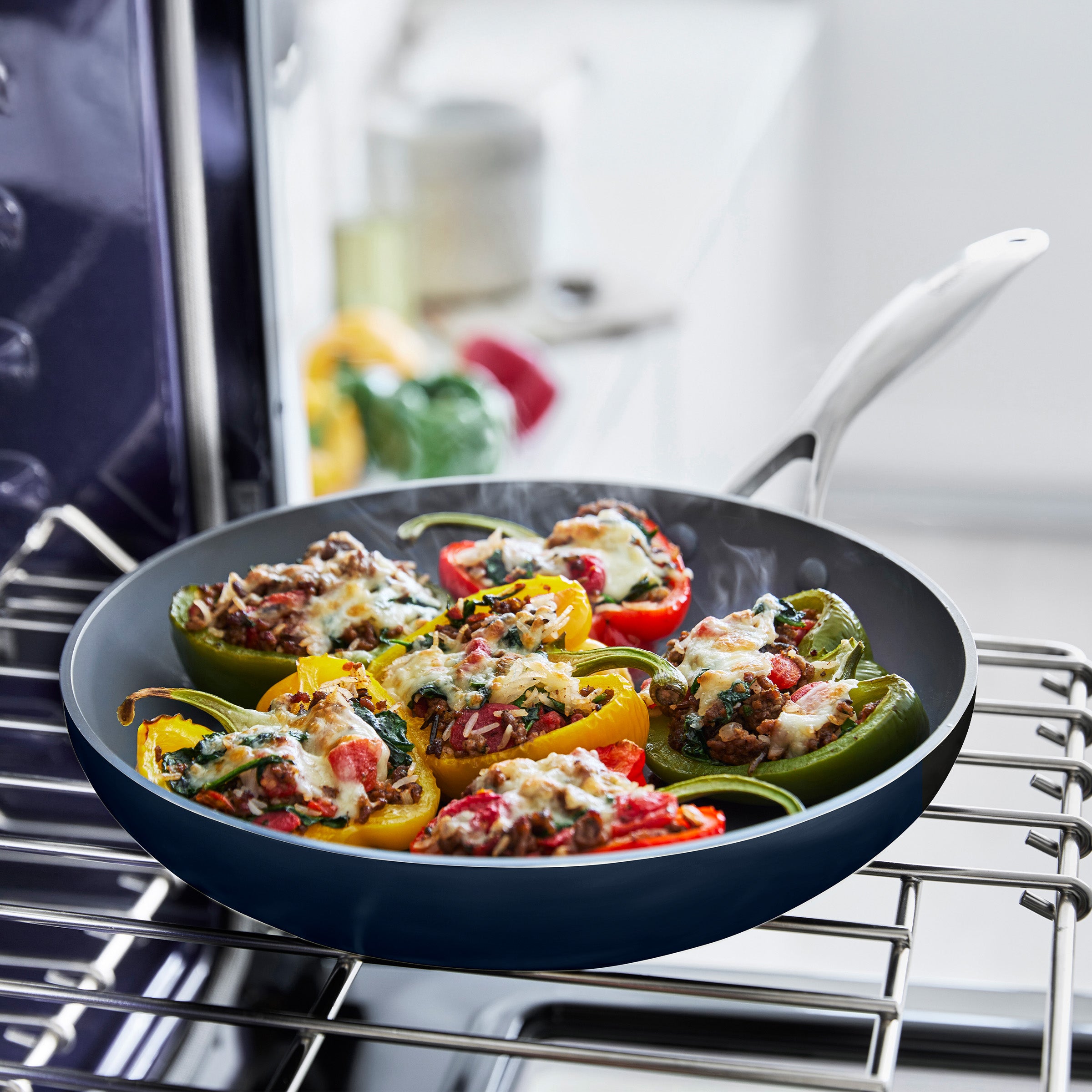 Valencia Pro Ceramic Nonstick 9.5 and 11 Frypan Set | Twilight - Image 6
