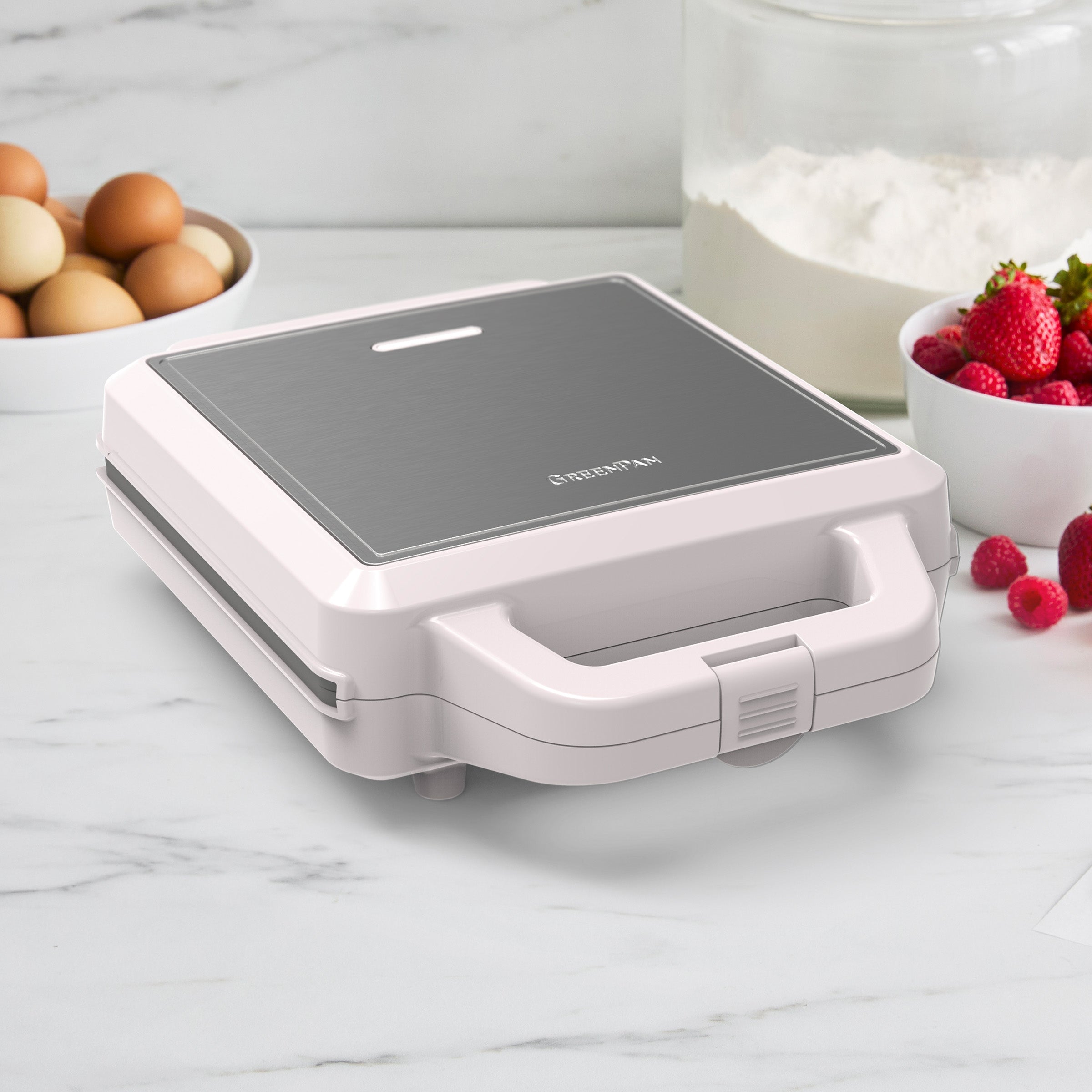 Advanced 4-Square Waffle Maker | Clay - Image 4