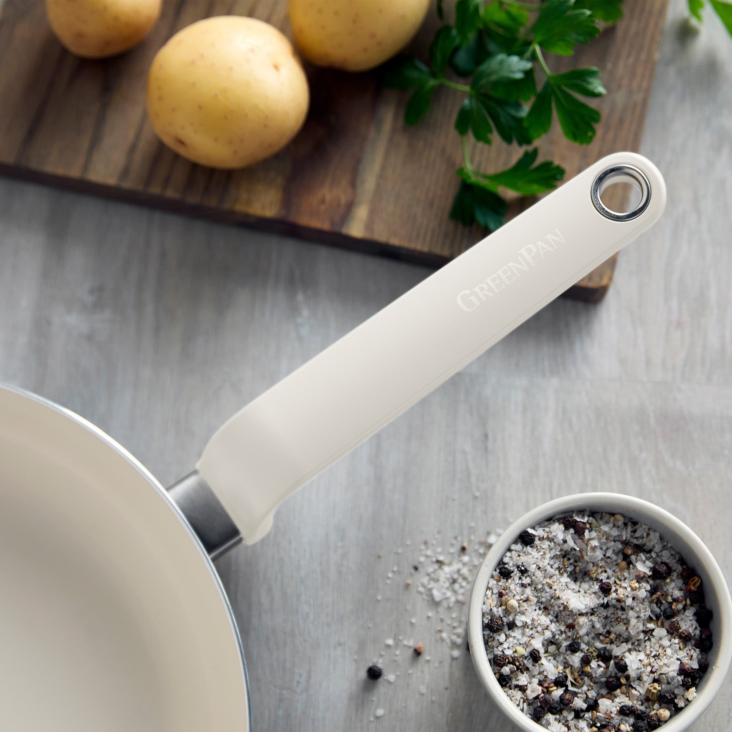 Rio Advanced Ceramic Nonstick 12-Piece Cookware Set | Cream - Image 5