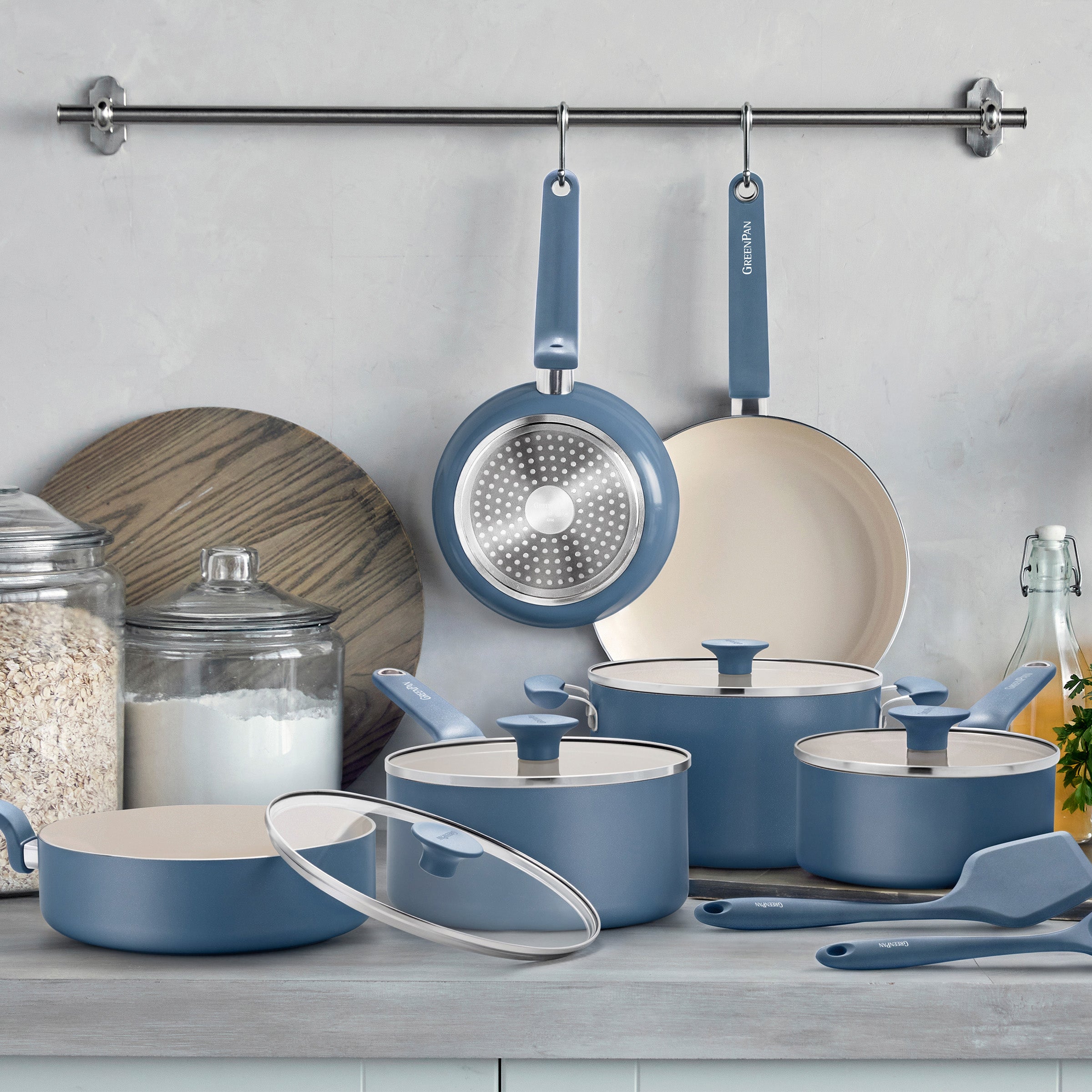 Rio Advanced Ceramic Nonstick 12-Piece Cookware Set | Dutch Blue - Image 2