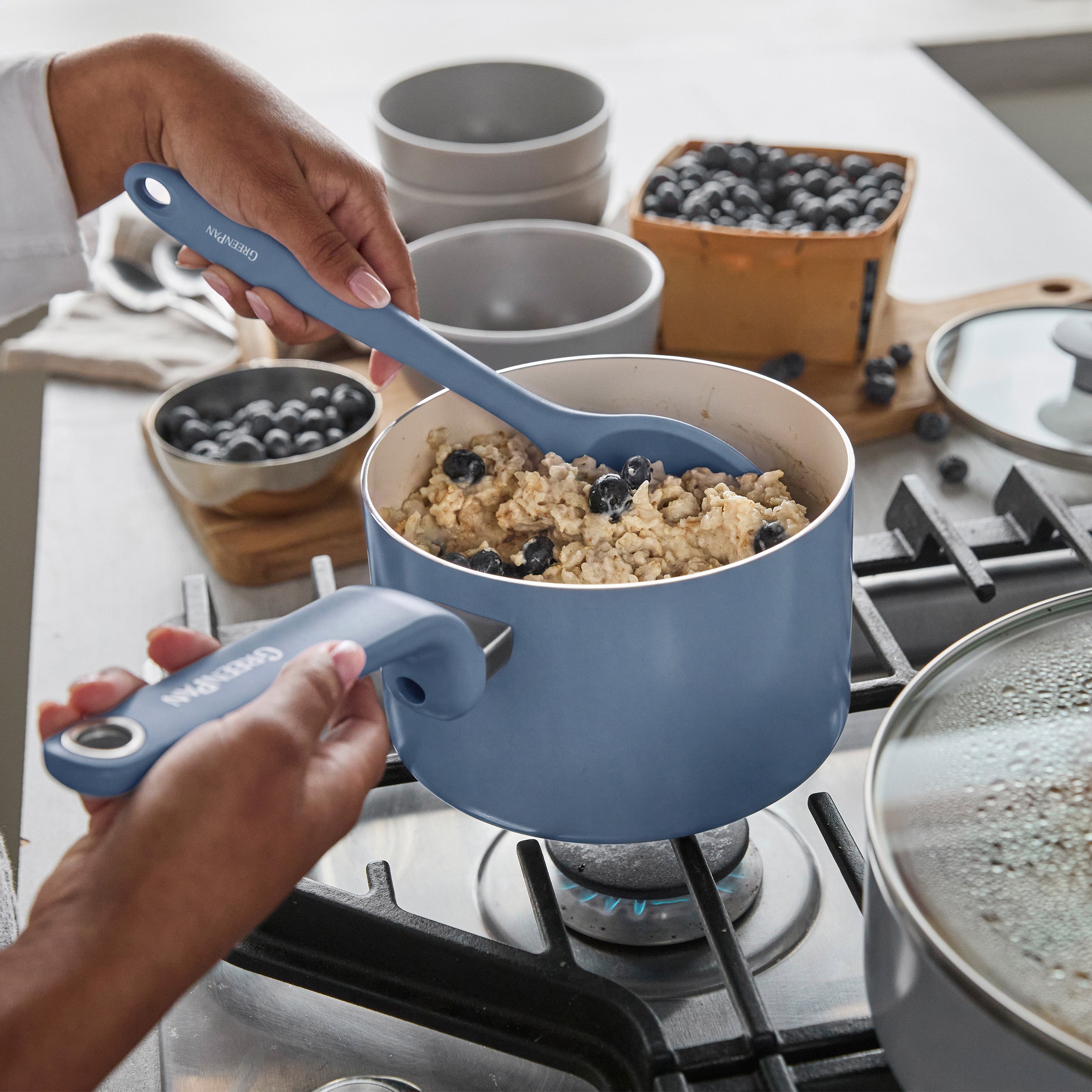 Rio Advanced Ceramic Nonstick 12-Piece Cookware Set | Dutch Blue - Image 6
