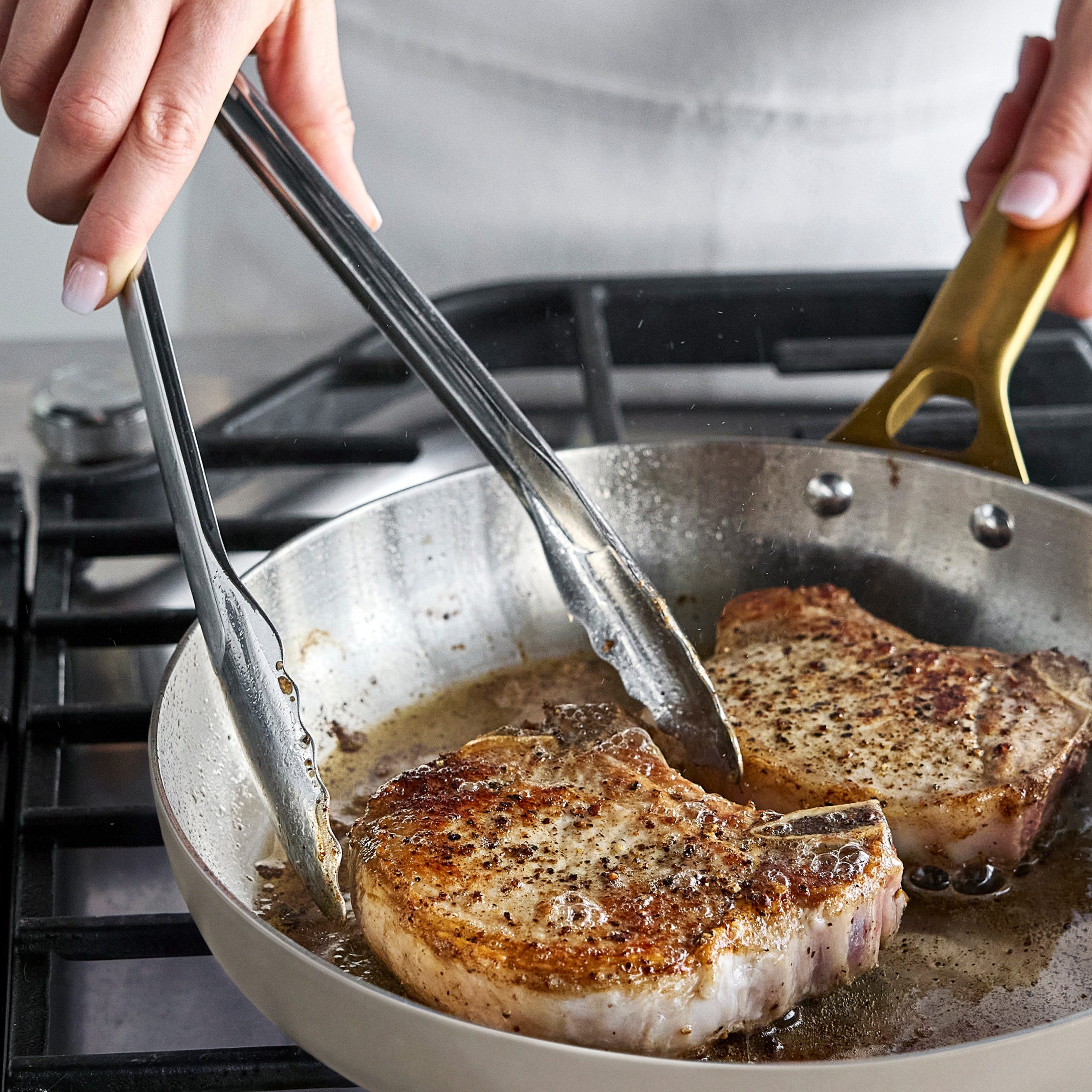 Reserve Pro Uncoated Stainless Steel 10 and 12 Frypan Set | Macadamia - Image 5
