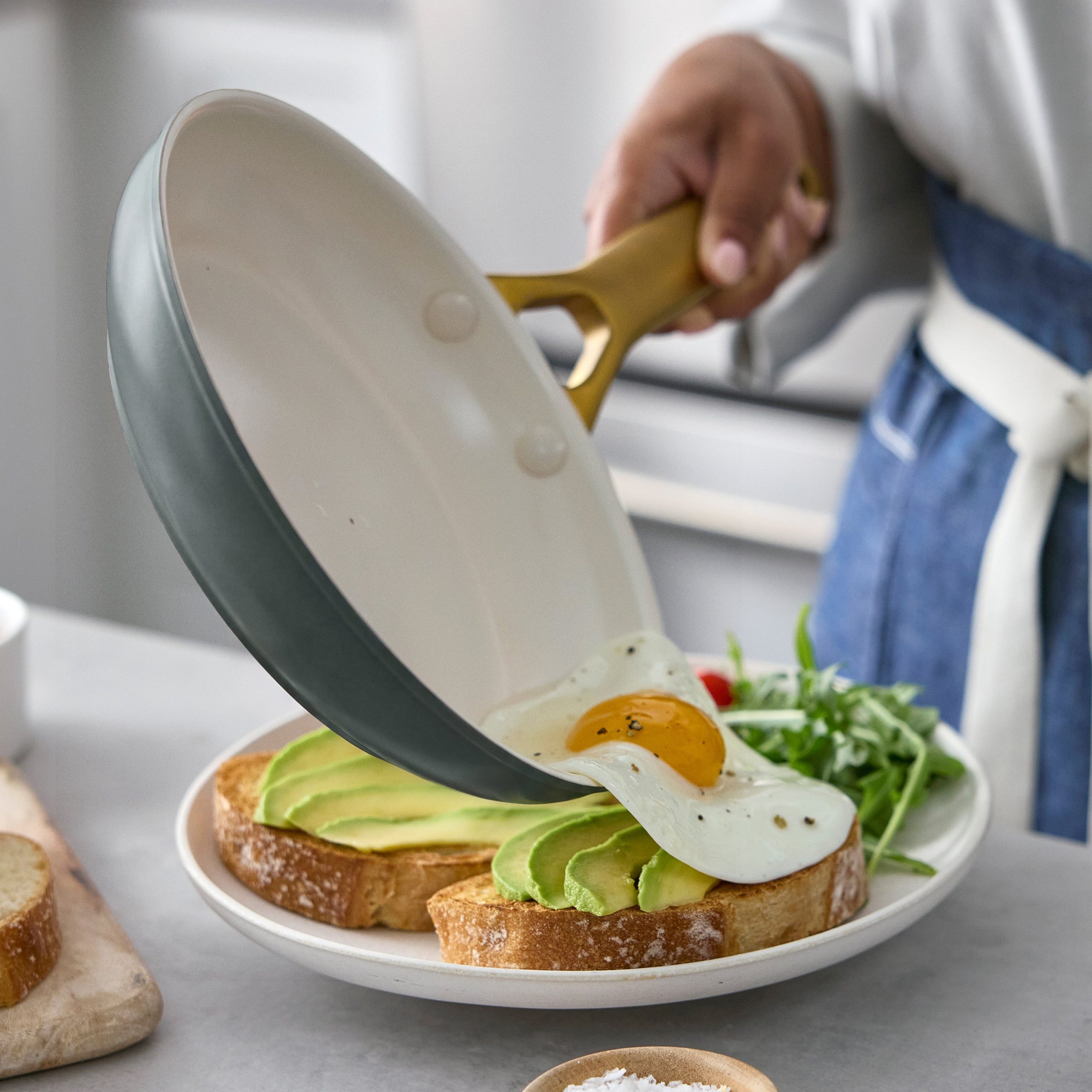 Reserve Pro Ceramic Nonstick 8. 10 and 12 Frypan Set | Spruce - Image 3