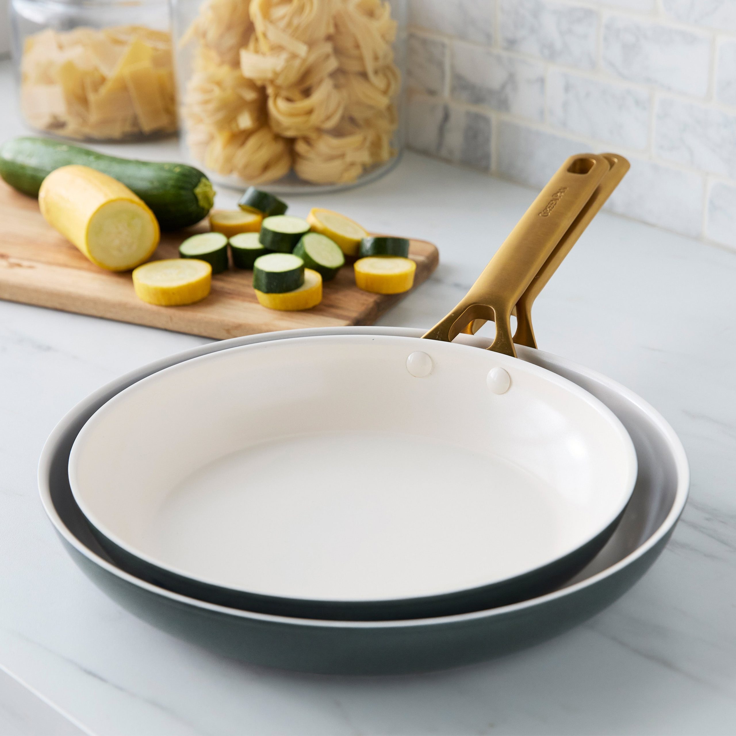 Reserve Pro Ceramic Nonstick 8. 10 and 12 Frypan Set | Spruce - Image 6