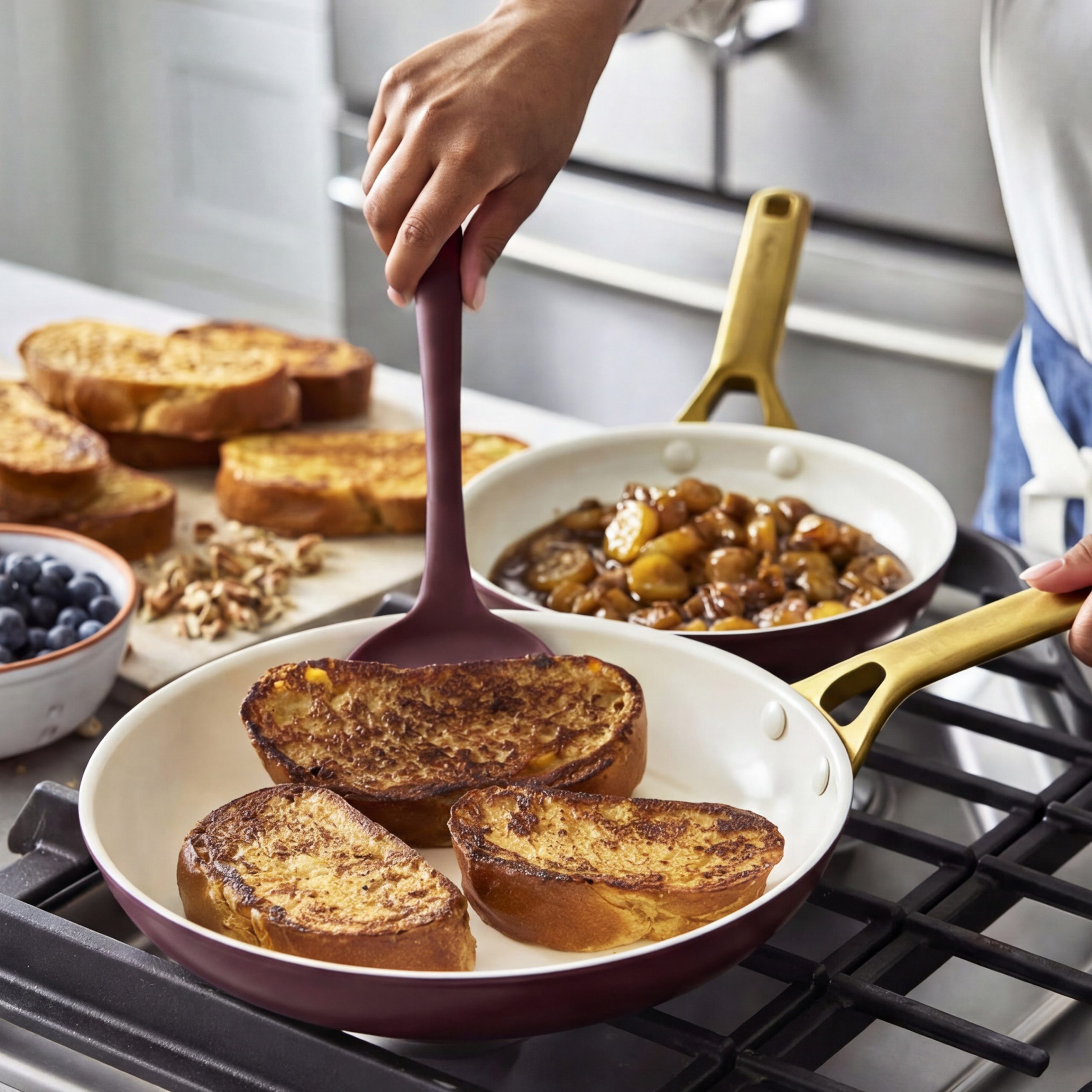 Reserve Pro Ceramic Nonstick 10-Piece Cookware Set | Bordeaux - Image 4
