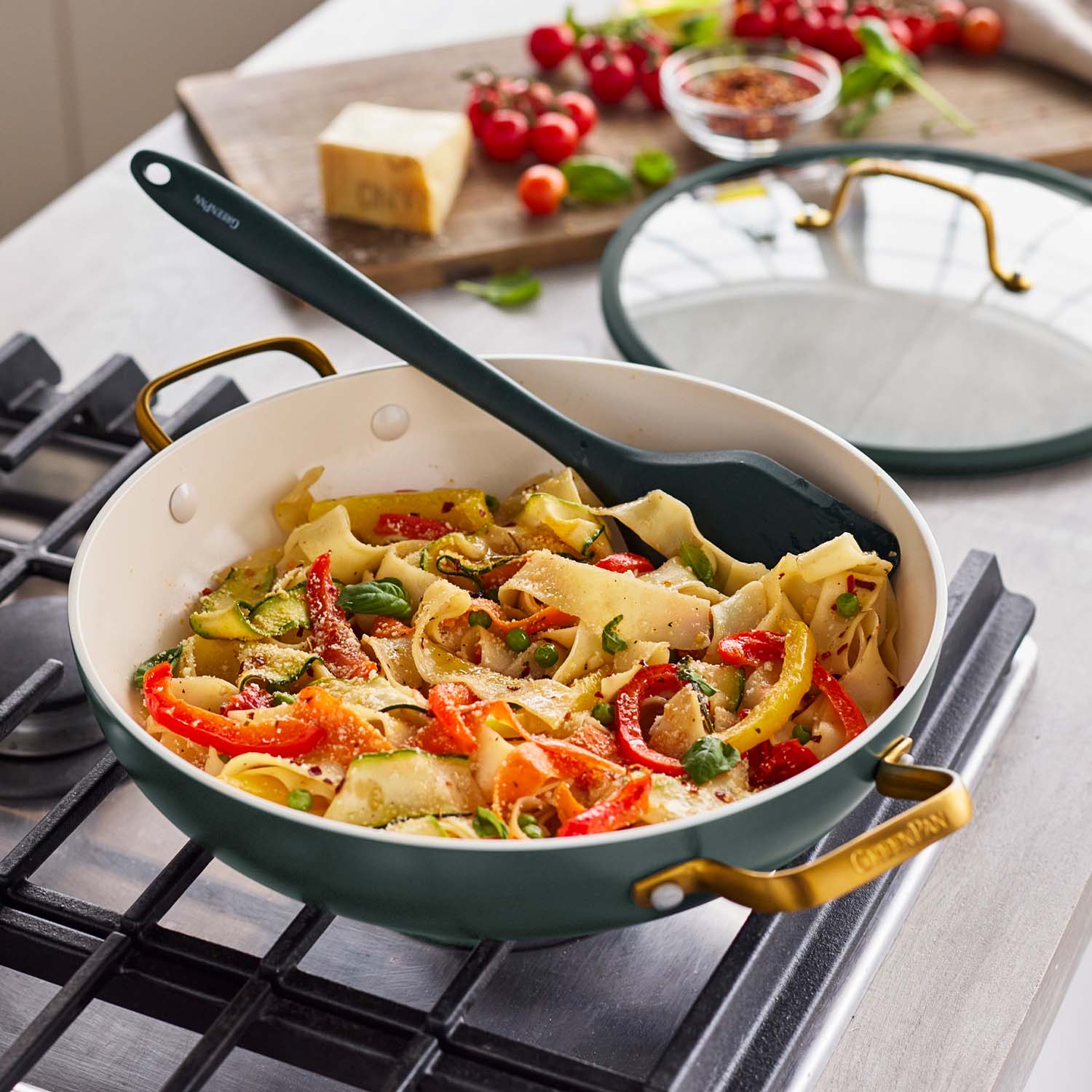 Reserve Pro Ceramic Nonstick 3.75-Quart Everyday Pan with Lid | Spruce - Image 2