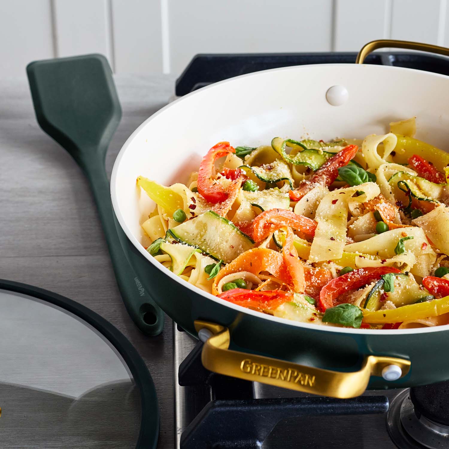 Reserve Pro Ceramic Nonstick 3.75-Quart Everyday Pan with Lid | Spruce - Image 4