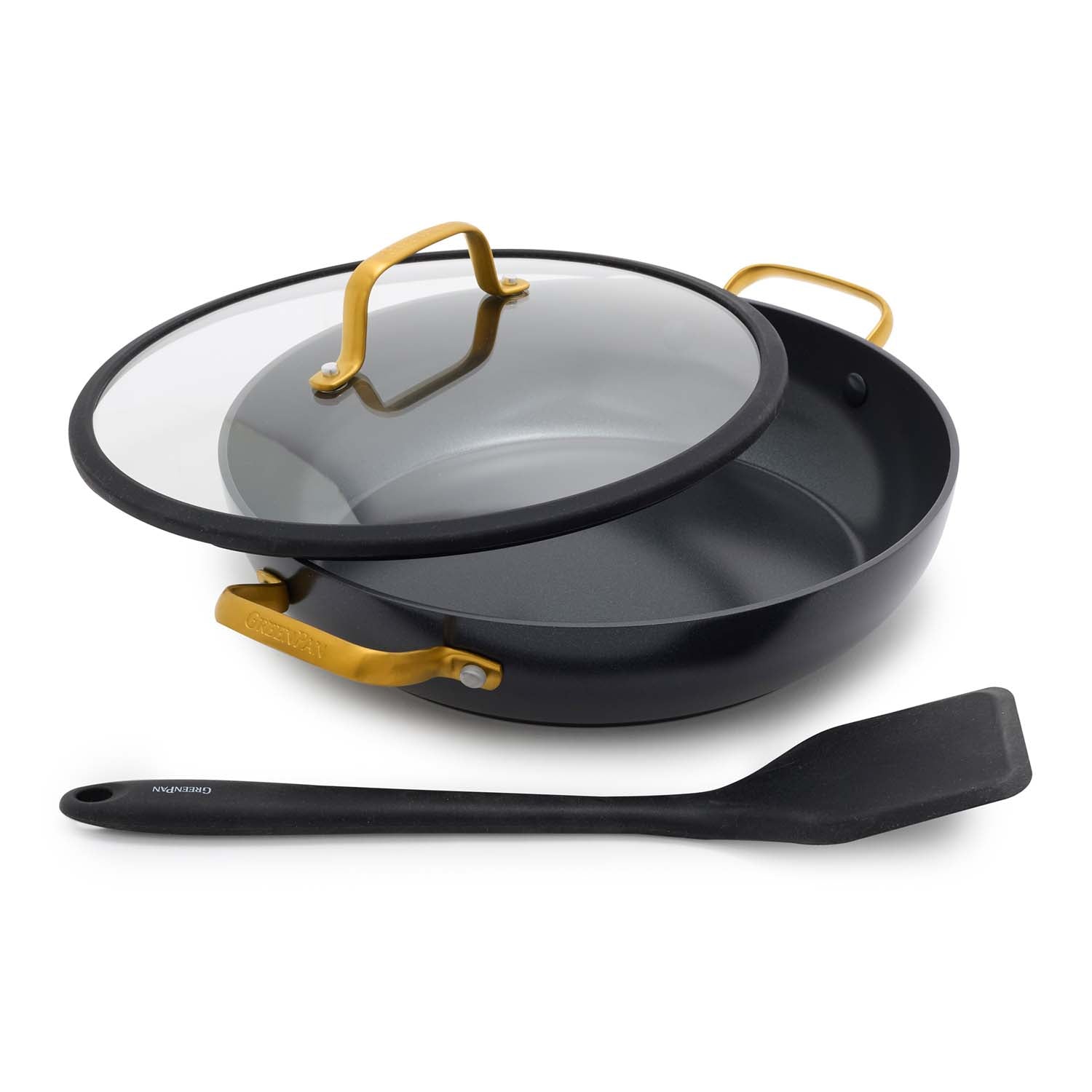 Reserve Pro Ceramic Nonstick 3.75-Quart Everyday Pan with Lid | Black