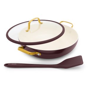 Reserve Pro Ceramic Nonstick 3.75-Quart Everyday Pan with Lid | Bordeaux
