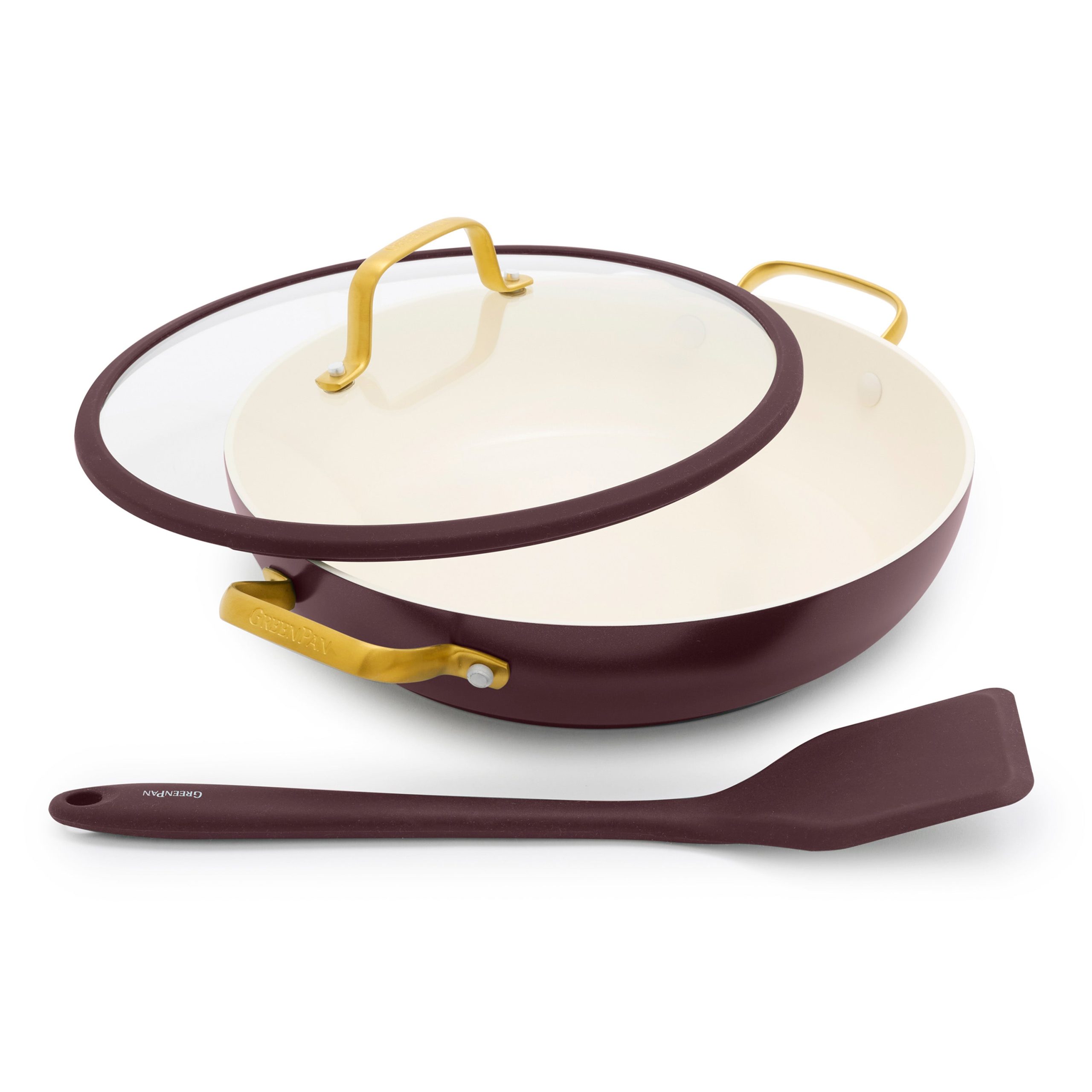 Reserve Pro Ceramic Nonstick 3.75-Quart Everyday Pan with Lid | Bordeaux