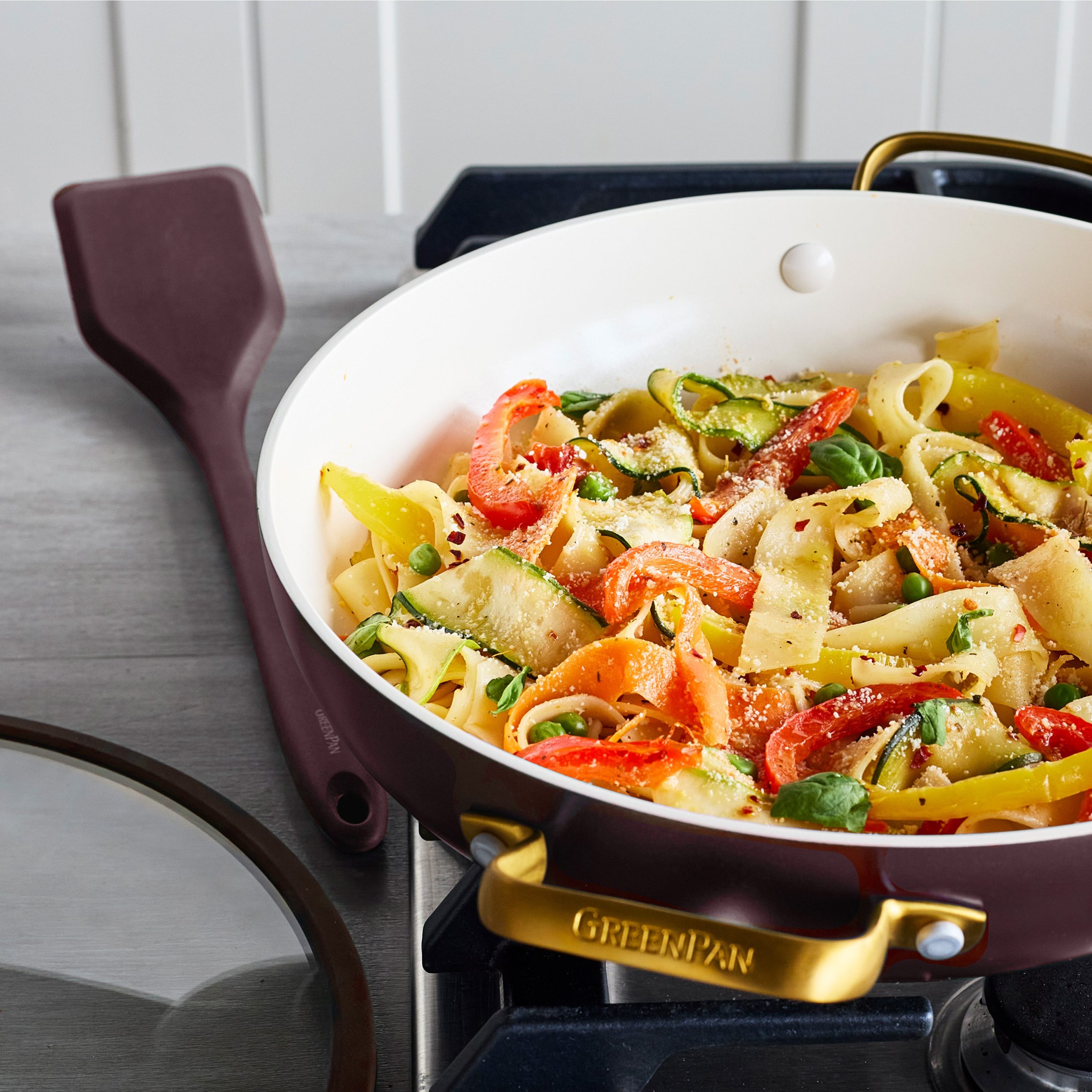 Reserve Pro Ceramic Nonstick 3.75-Quart Everyday Pan with Lid | Bordeaux - Image 5
