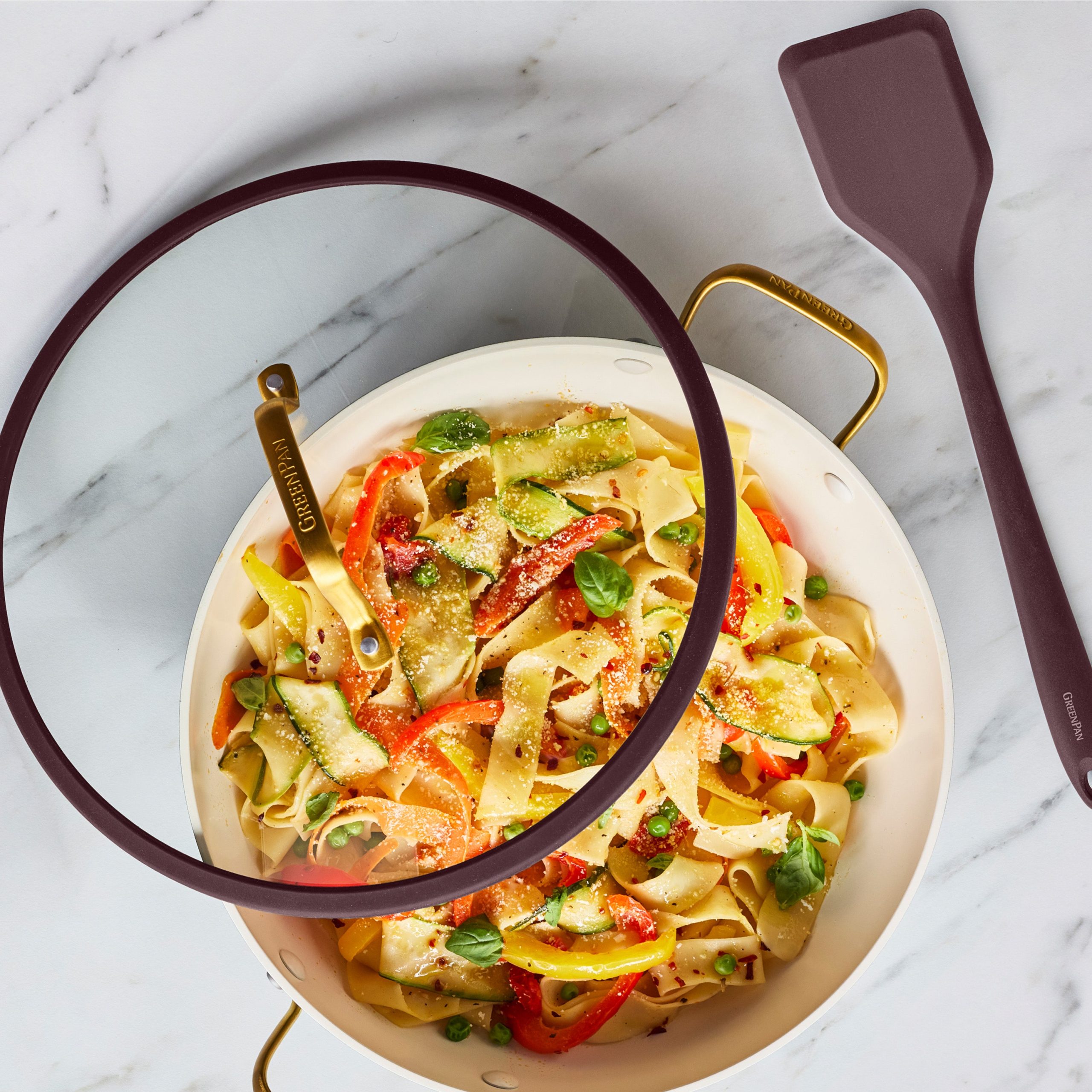 Reserve Pro Ceramic Nonstick 3.75-Quart Everyday Pan with Lid | Bordeaux - Image 4