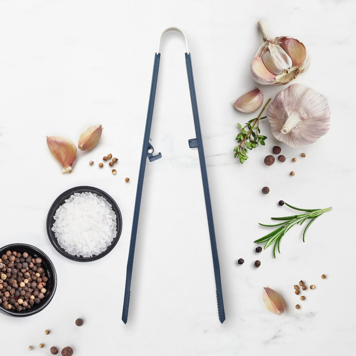 Platinum Silicone Tongs | Navy - Image 2