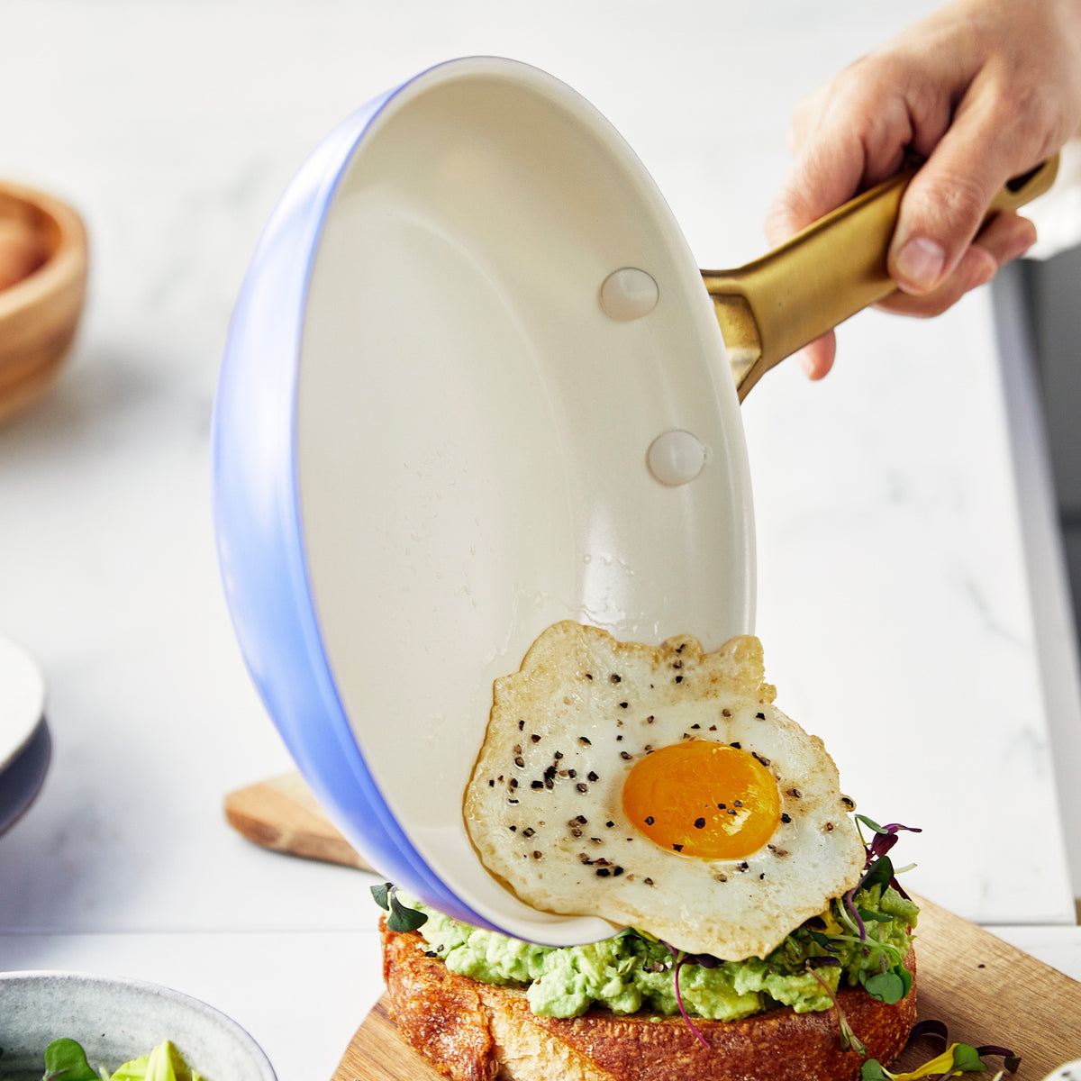 Reserve Ceramic Nonstick 8. 10 and 12 Frypan Set | Wisteria - Image 3