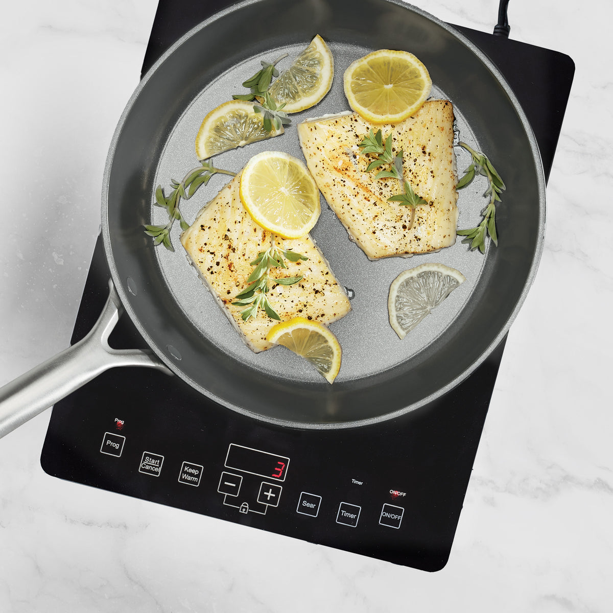 GP5 Colors Ceramic Nonstick 11-Piece Cookware Set with Mirror Handles | Cloud Cream - Image 5