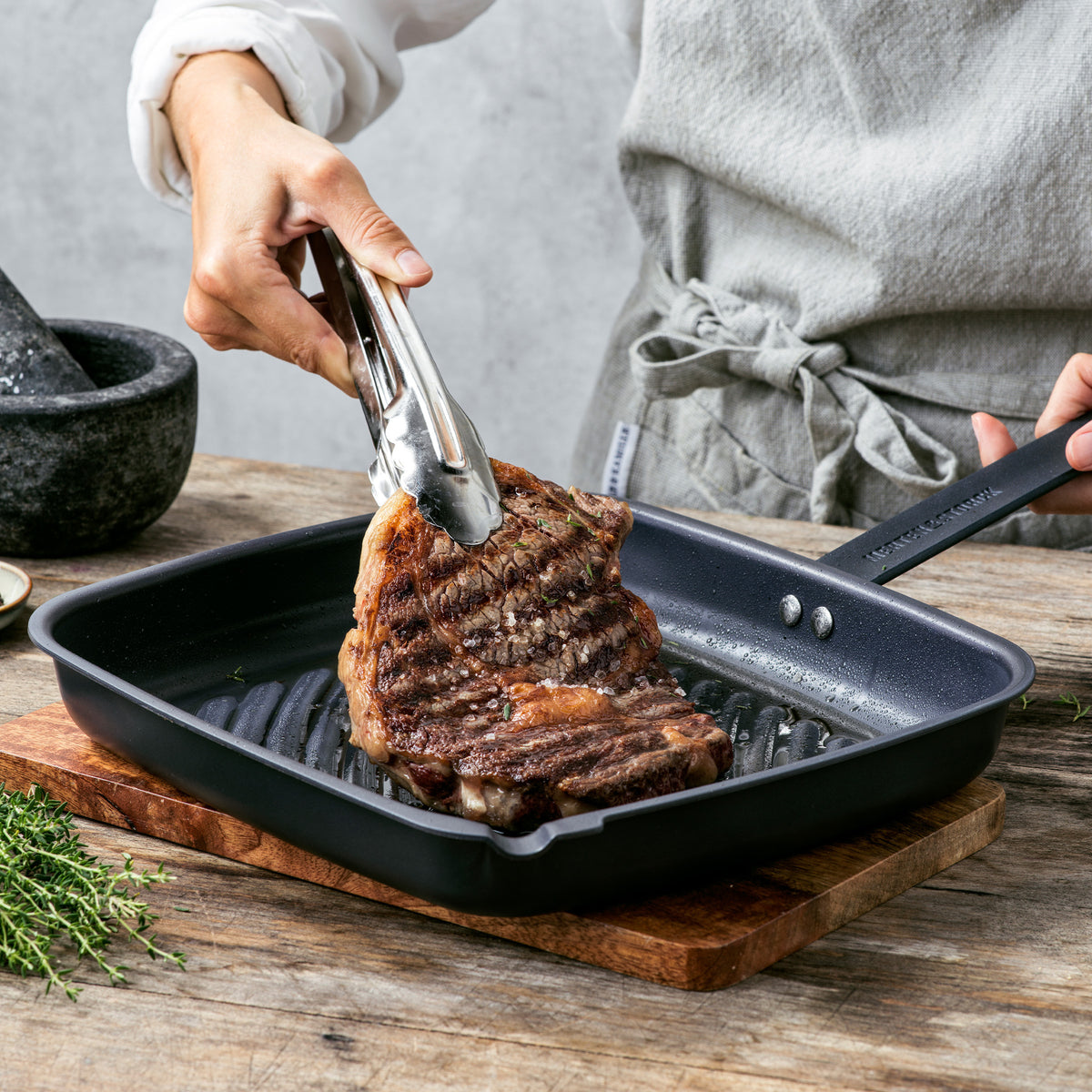 Merten & Storck Carbon Steel 11 Square Grill Pan - Image 4
