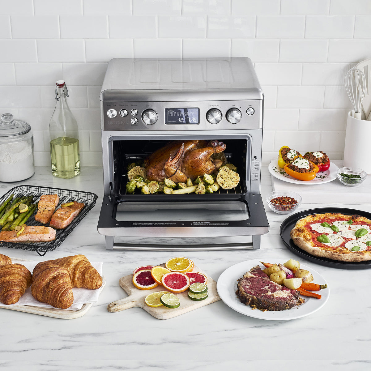 Elite Convection Air Fryer Toaster Oven | Premiere Stainless Steel - Image 8