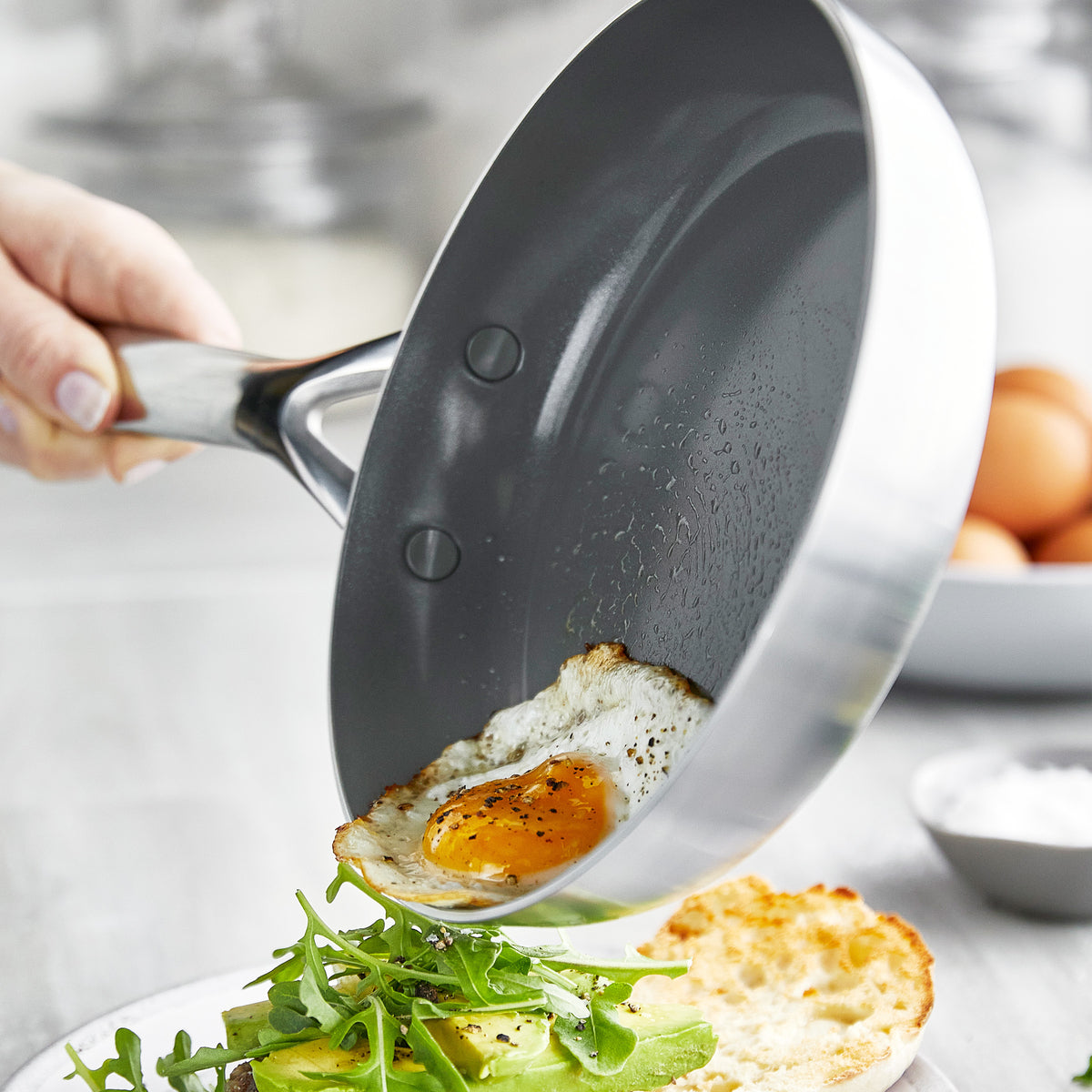 GP5 Stainless Steel 8 Frypan | Mirror Handle - Image 5