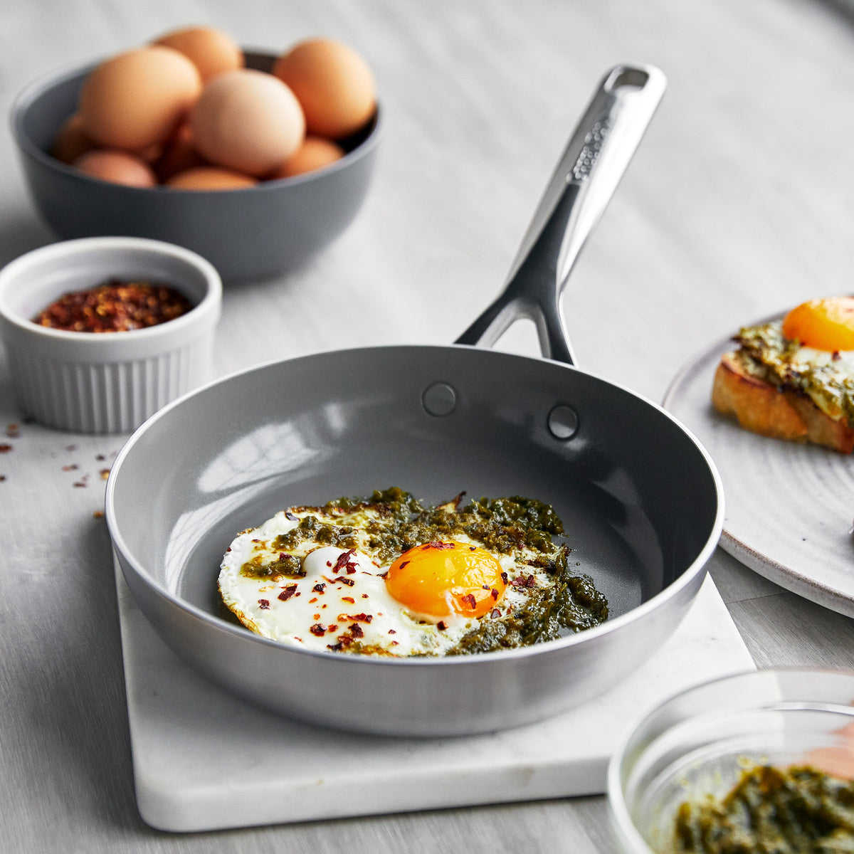 GP5 Stainless Steel 8 Frypan | Mirror Handle - Image 3