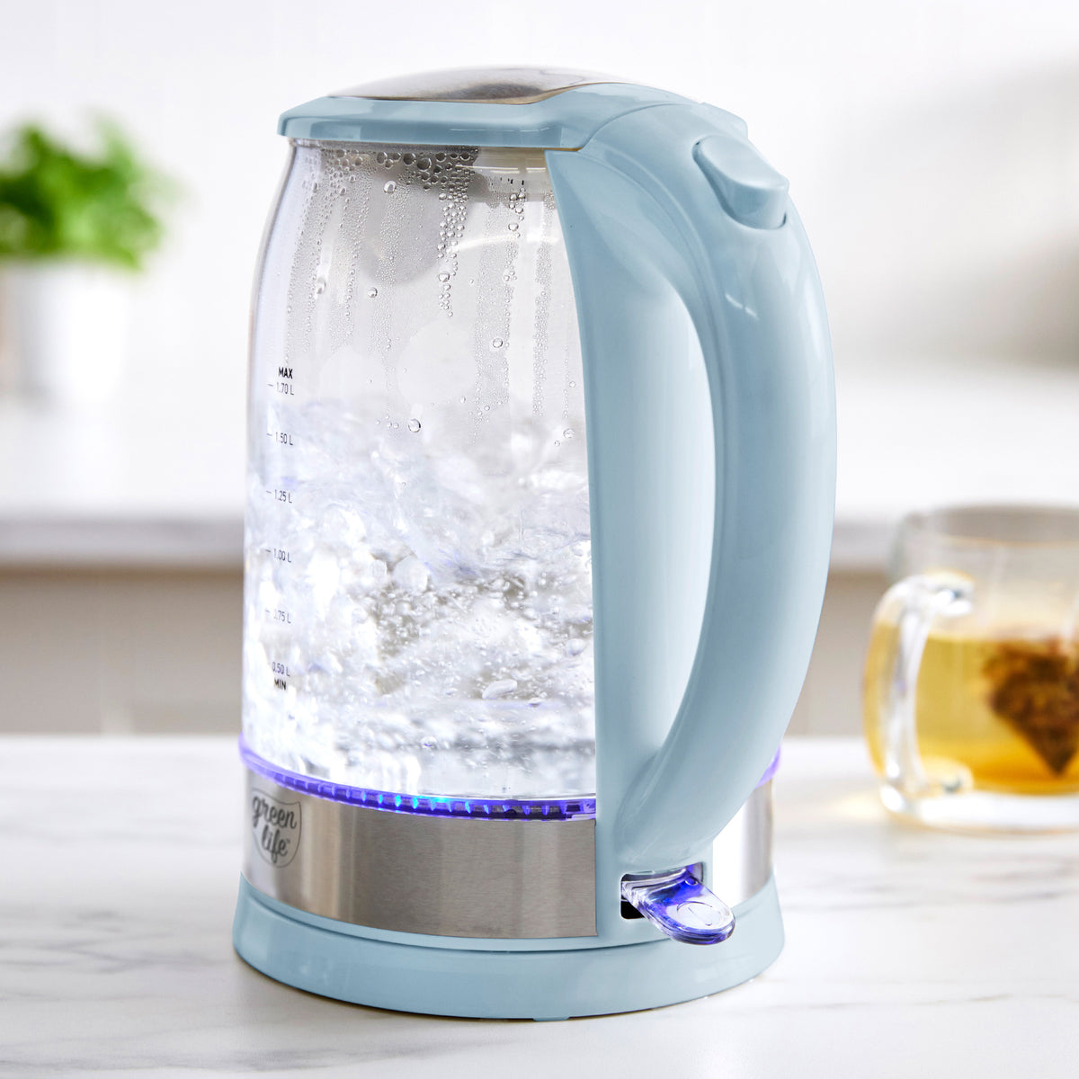 GreenLife Qwik & EZ Glass Kettle | Blue Haze - Image 4