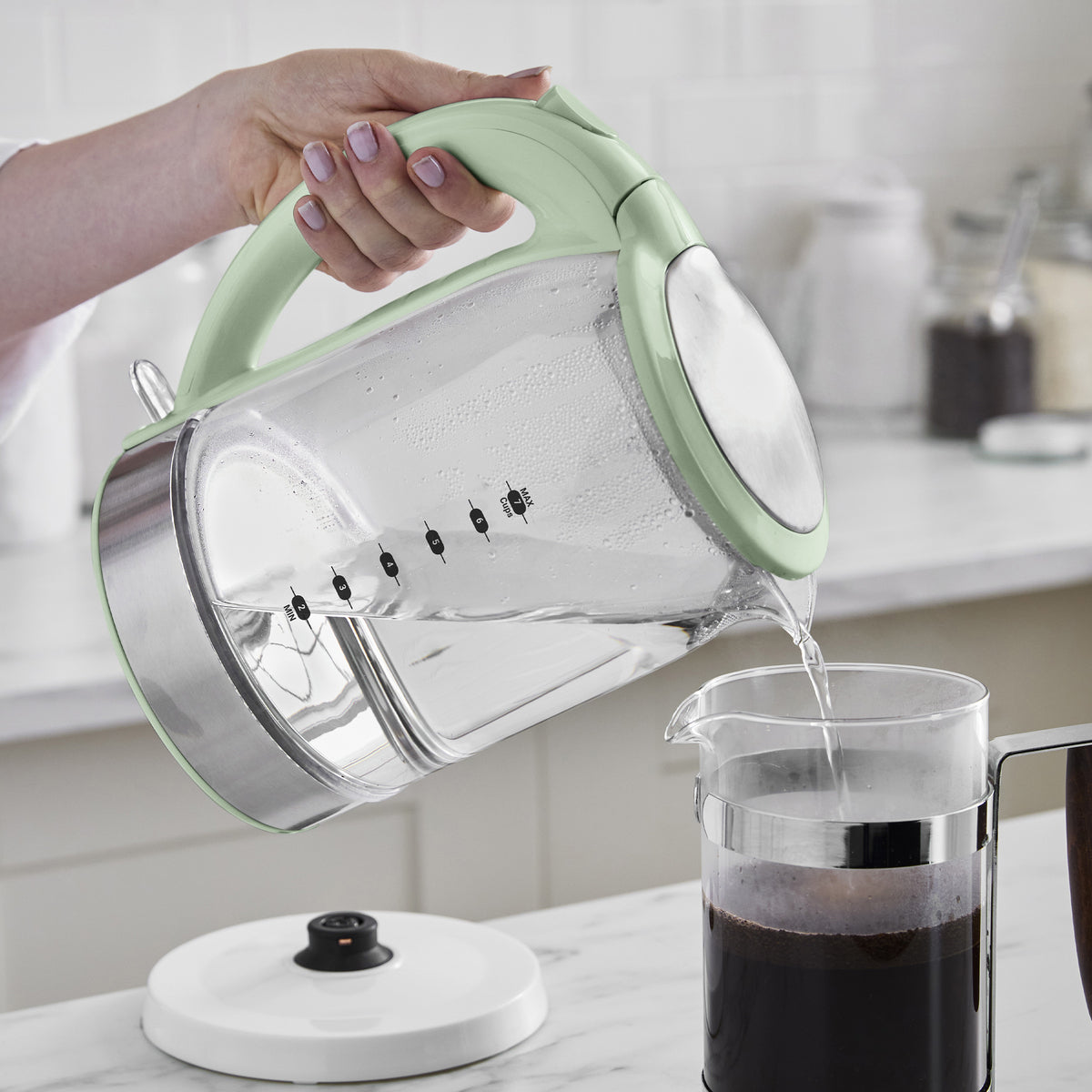 GreenLife Qwik & EZ Glass Kettle | Sage Green - Image 3