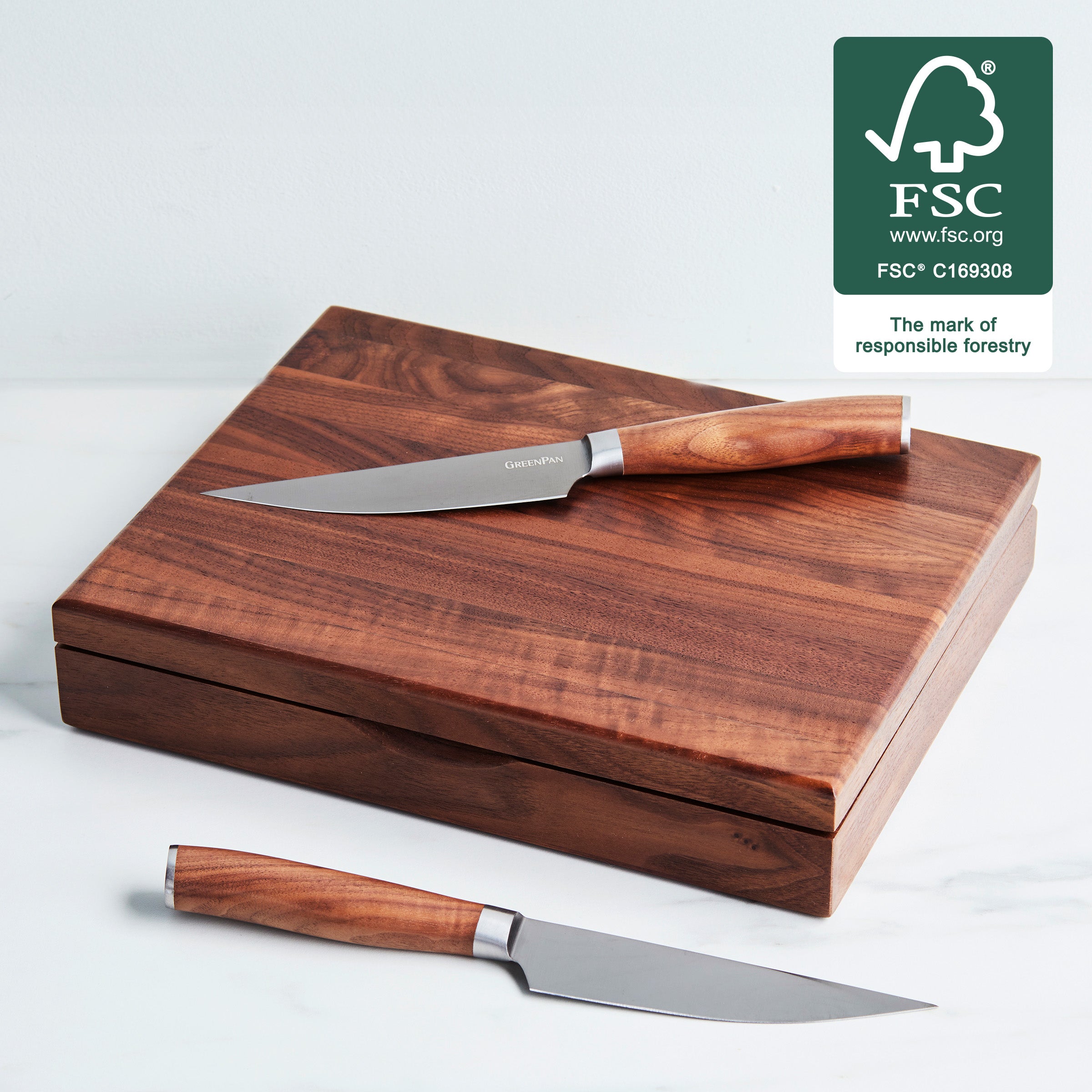 Premiere Titanium Cutlery 8-Piece Steak Knife Set with Walnut Handles - Image 2