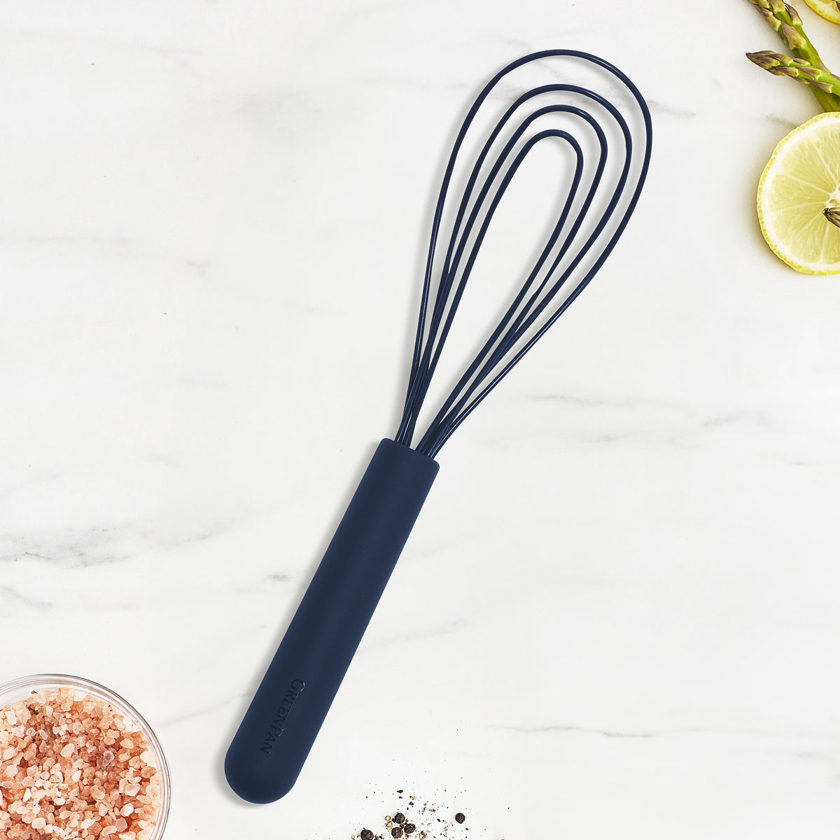 Platinum Silicone Flat Whisk | Navy - Image 2