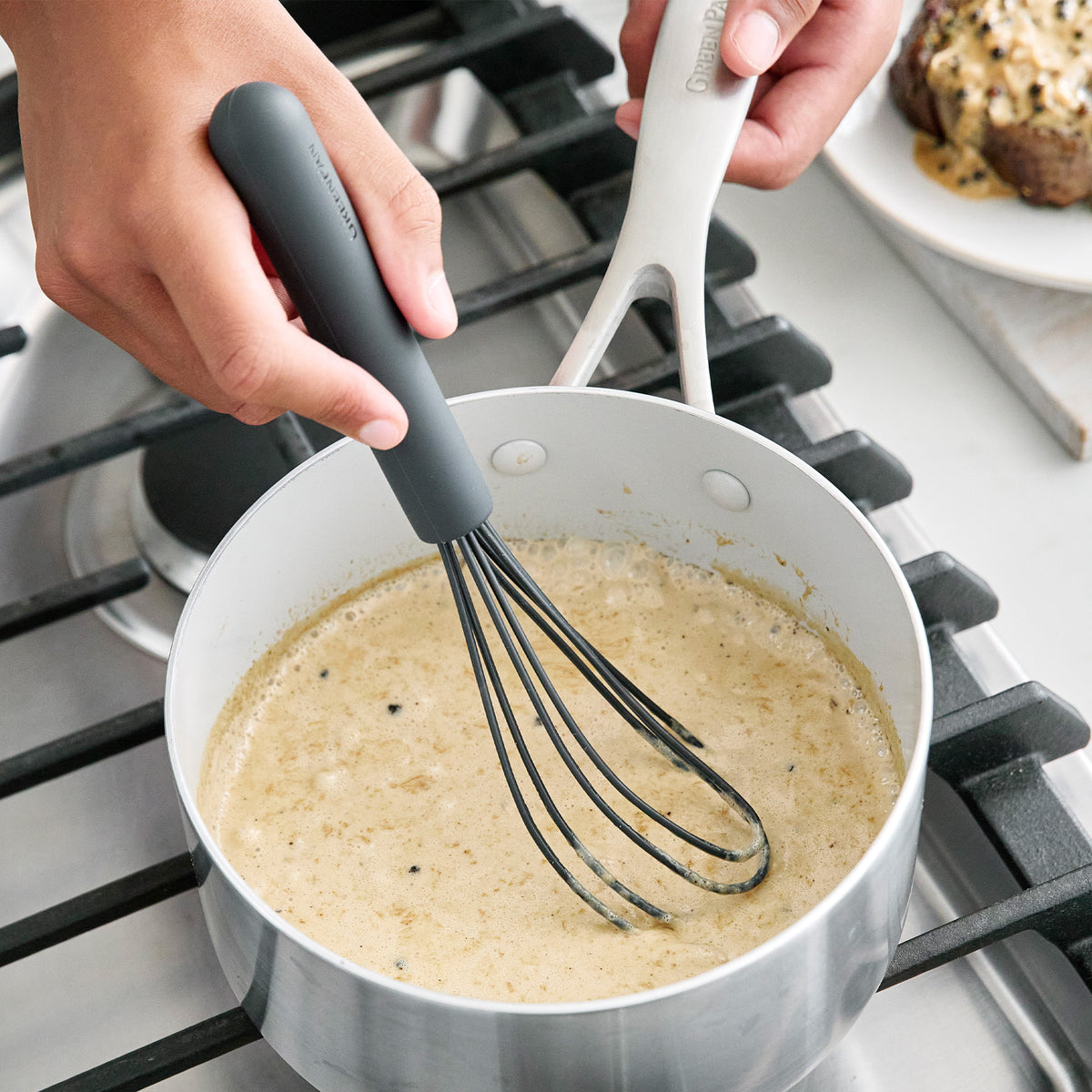 Platinum Silicone Flat Whisk | Gray - Image 5