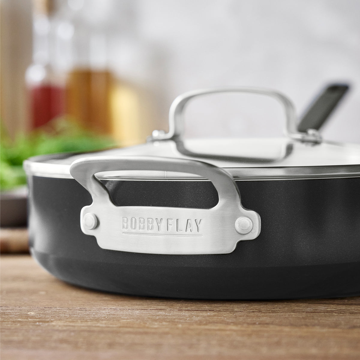 Bobby Flay by GreenPan Professional Ceramic Nonstick 4.5-Quart Sauté Pan with Lid | Graphite - Image 5