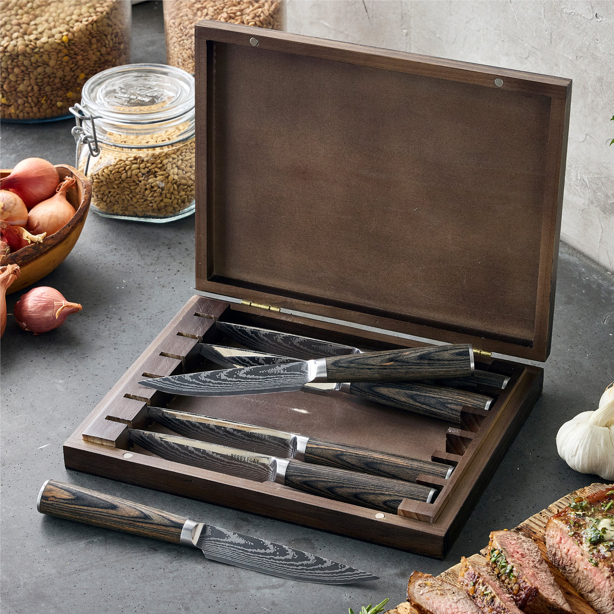 Bobby Flay by GreenPan Stainless Steel 6-Piece Steak Knife Set - Image 3