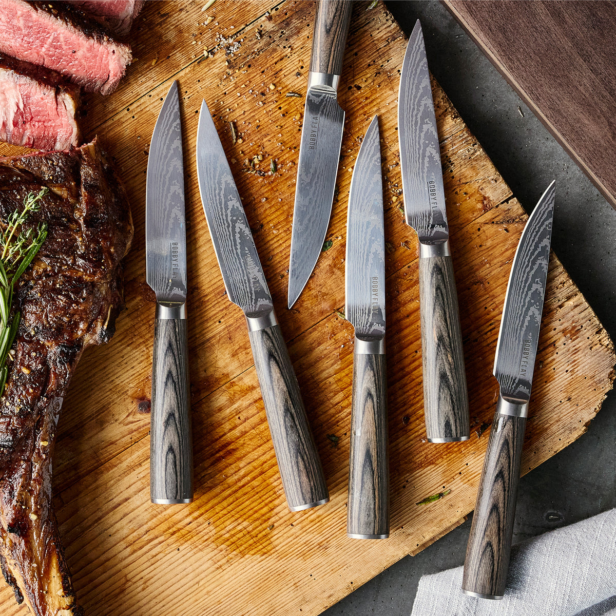 Bobby Flay by GreenPan Stainless Steel 6-Piece Steak Knife Set - Image 4