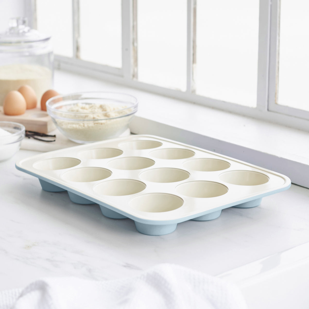 GreenLife Ceramic Nonstick Muffin Pan | Blue Haze - Image 2