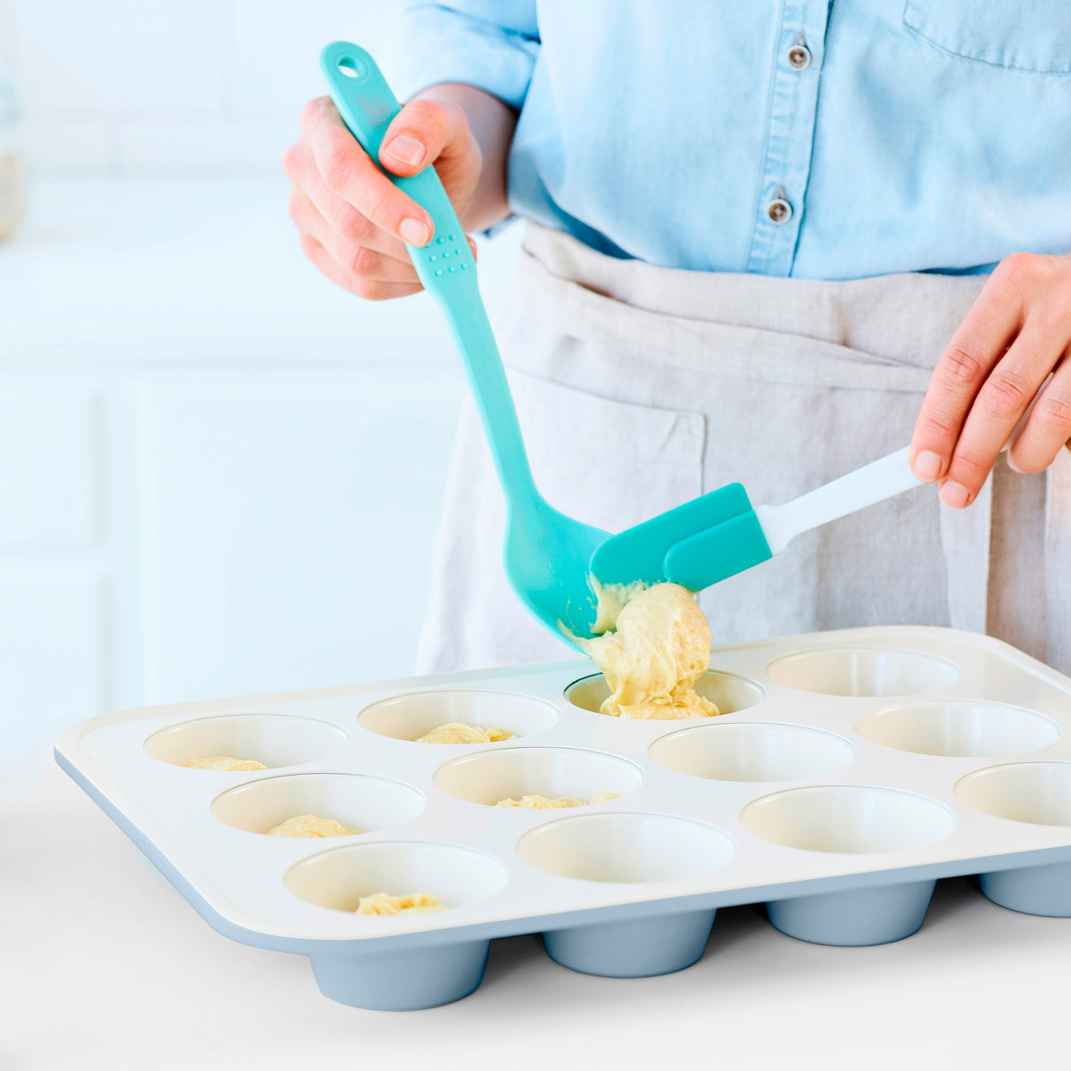 GreenLife Ceramic Nonstick Muffin Pan | Blue Haze - Image 4